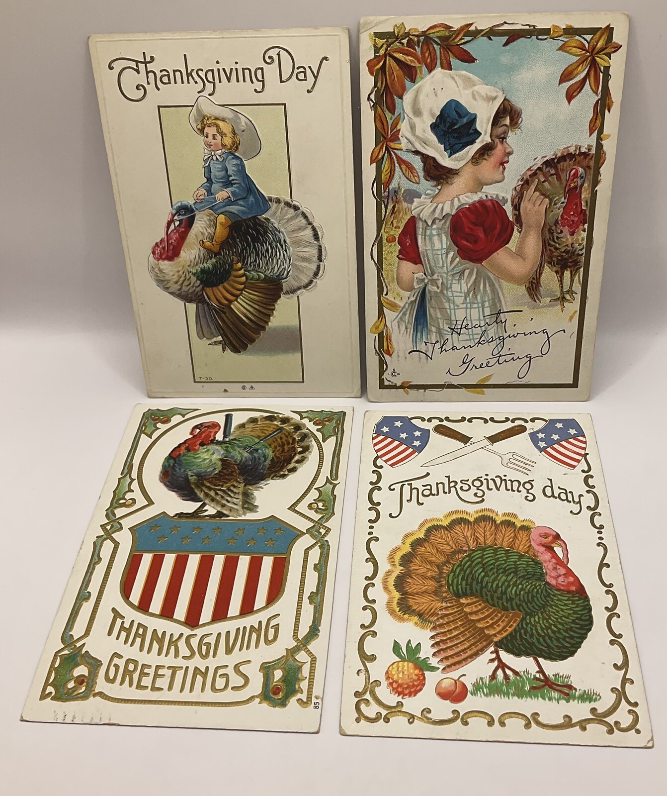 Bundle: Vintage Thanksgiving Postcards Lot, Gorgeous Cards.: catalogue image 4