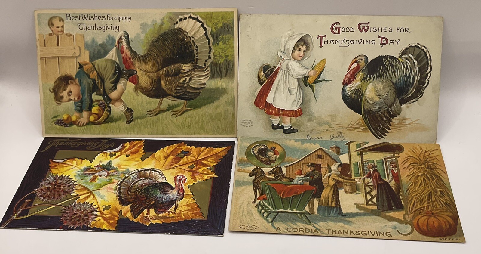 Bundle: Vintage Thanksgiving Postcards Lot, Gorgeous Cards.: catalogue image 7