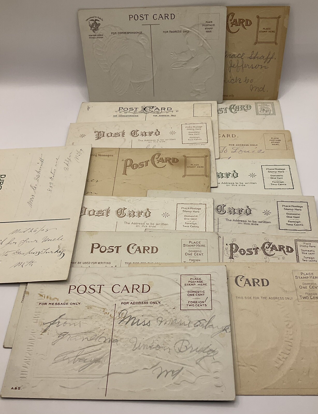 Bundle: Vintage Thanksgiving Postcards Lot, Gorgeous Cards.: catalogue image 9