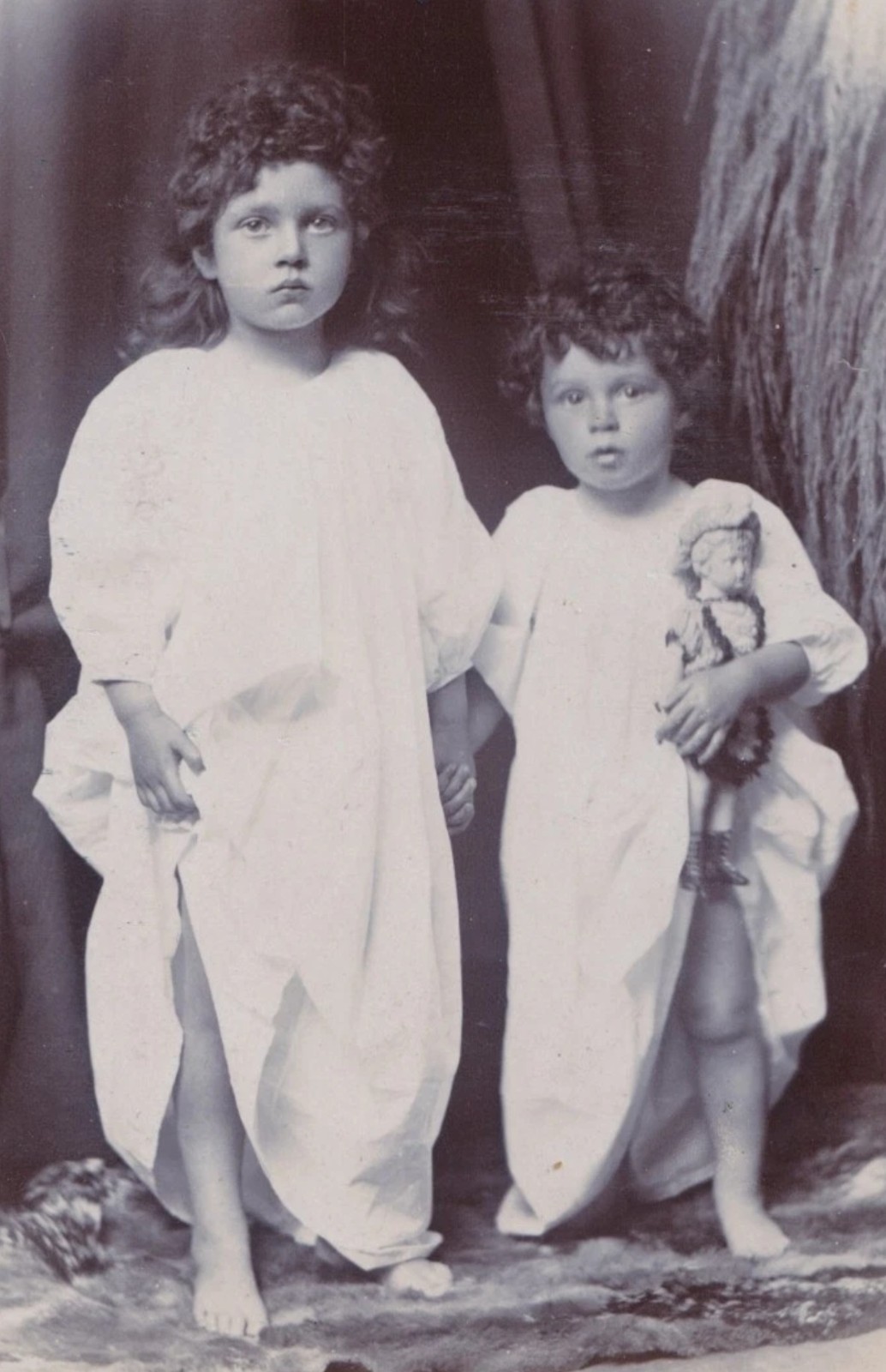 Cabinet Card: Cabinet Card: Children with Doll. A.R. Perry, Hastings.: catalogue image 3