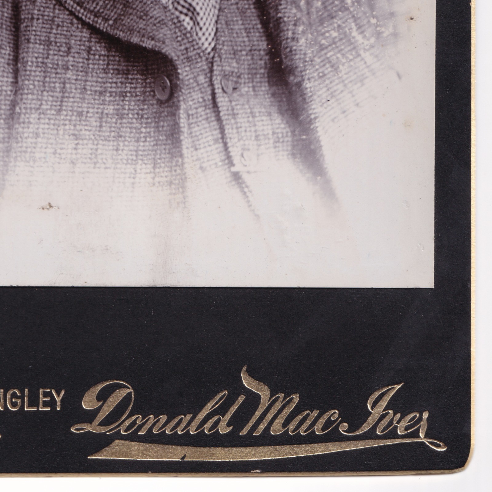 Cabinet Card: Cabinet Card: Donald MacIver, Leeds Card. Man in Tweed Style Suit.: catalogue image 8