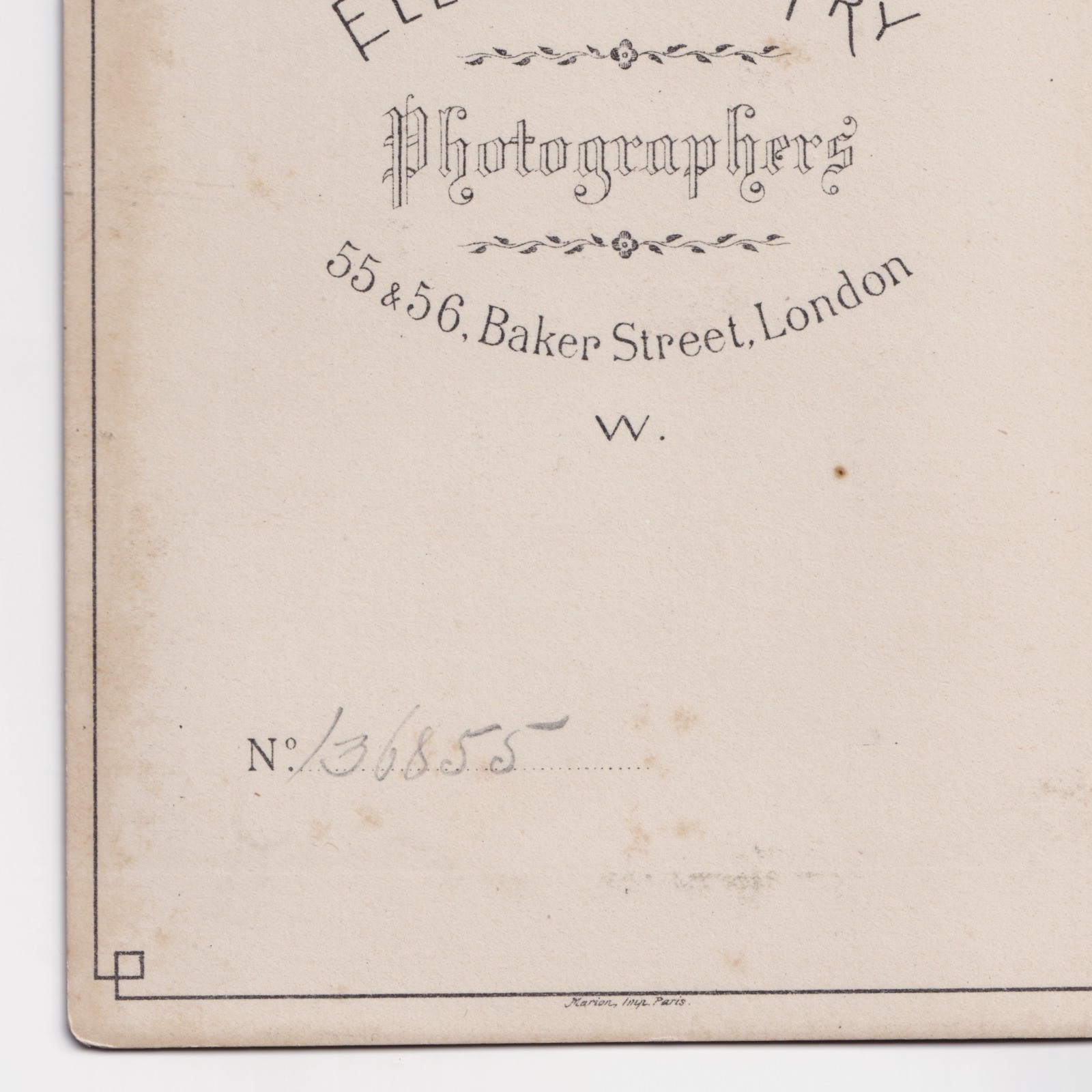 Cabinet Card: Cabinet Card: Elliott & Fry, London. Well-Dressed Man, with Full Moustache.: catalogue image 15