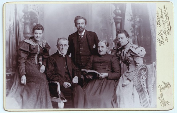 Cabinet Card: Cabinet Card: Group Portrait, Likely Family, Walter Baker, Birmingham.: catalogue image 1