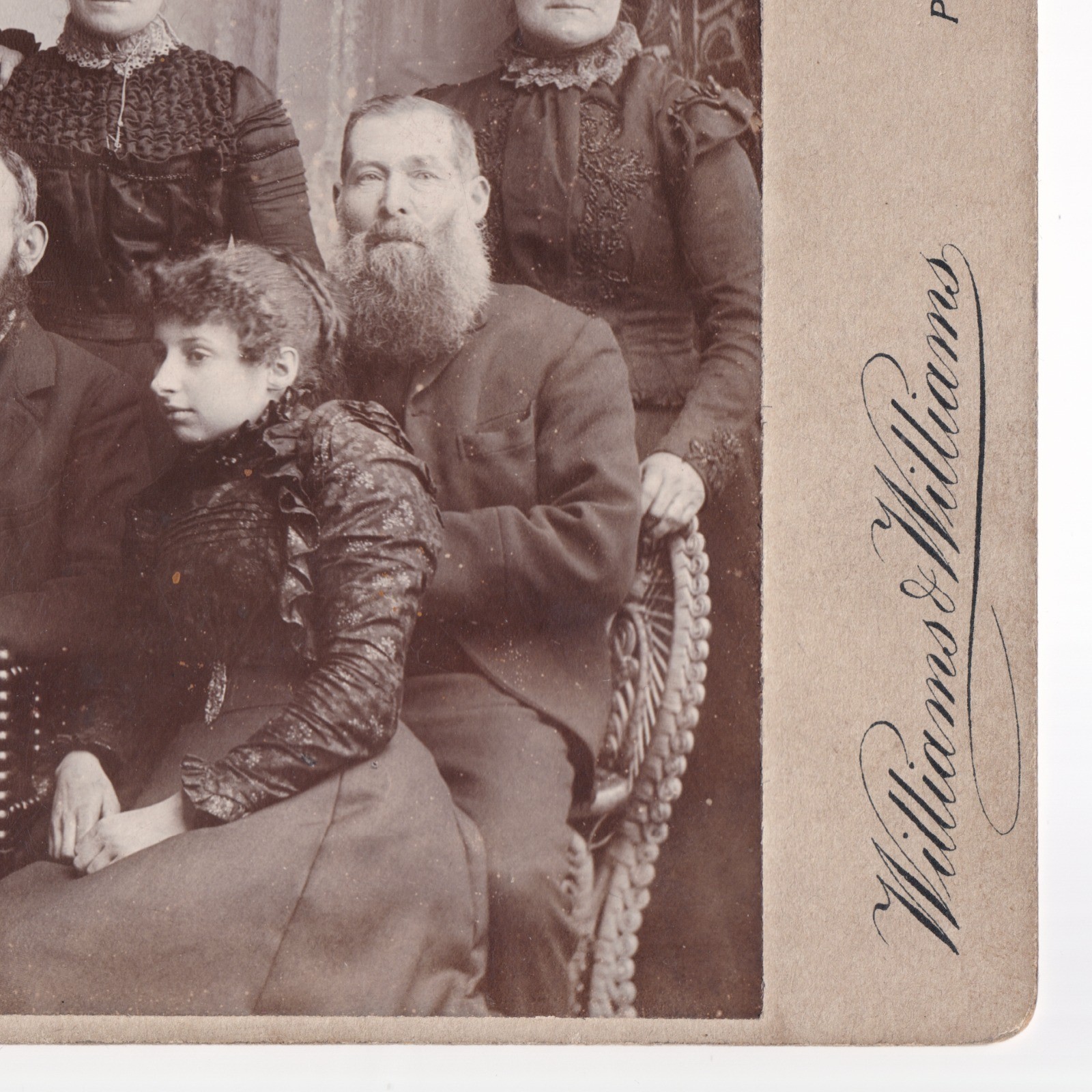 Cabinet Card: Cabinet Card: Large Family Portrait. Williams and Williams Card.: catalogue image 4