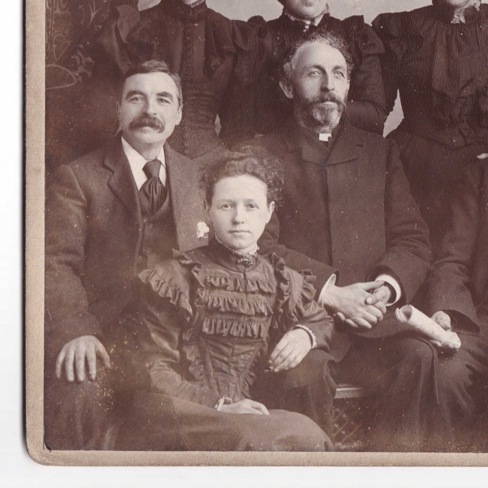 Cabinet Card: Cabinet Card: Large Family Portrait. Williams and Williams Card.: catalogue image 5