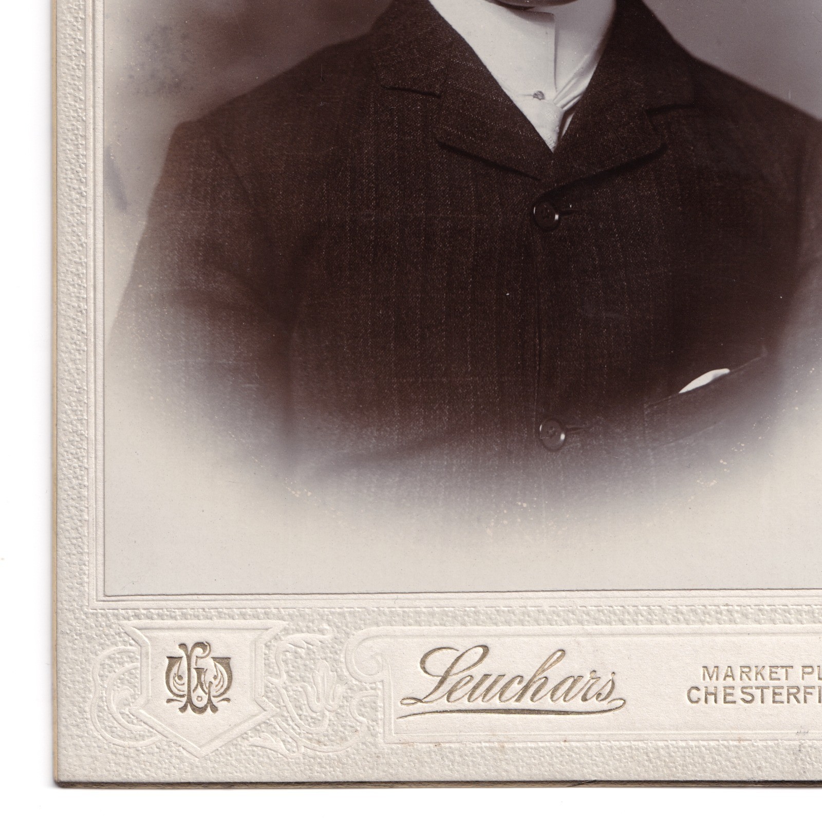 Cabinet Card: Cabinet Card: Leuchars, Chesterfield. Smart Young Man, Shaped Moustache.: catalogue image 13