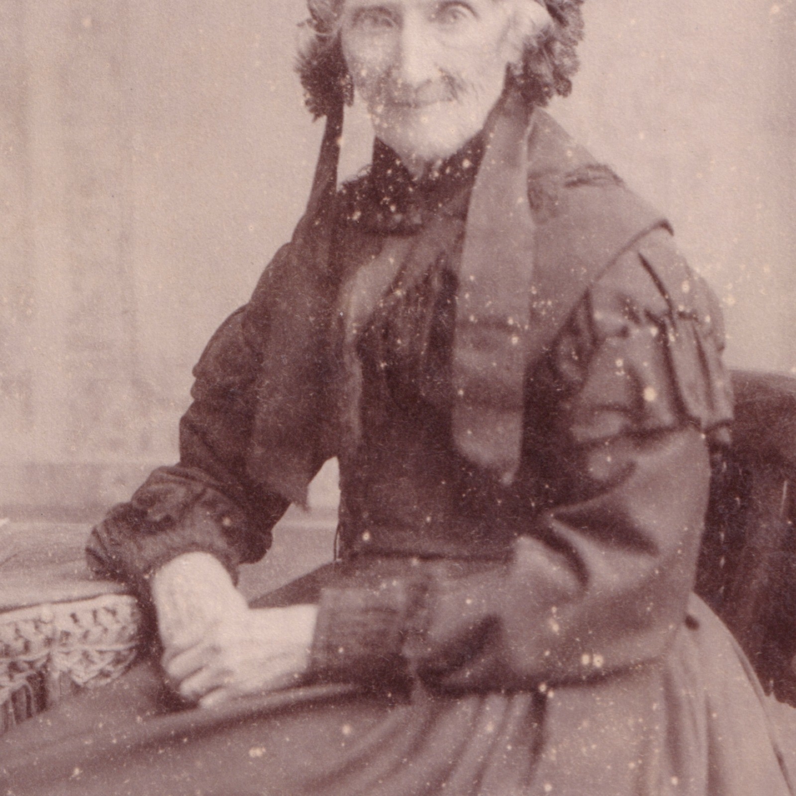 Cabinet Card: Cabinet Card: Older Woman Seated. C. Plews Card, Houghton Le Spring.: catalogue image 4