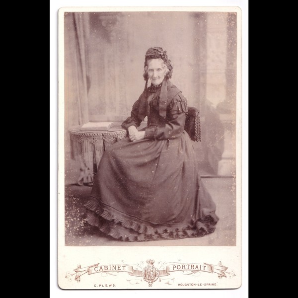 Cabinet Card: Cabinet Card: Older Woman Seated. C. Plews Card, Houghton Le Spring.: catalogue image 1