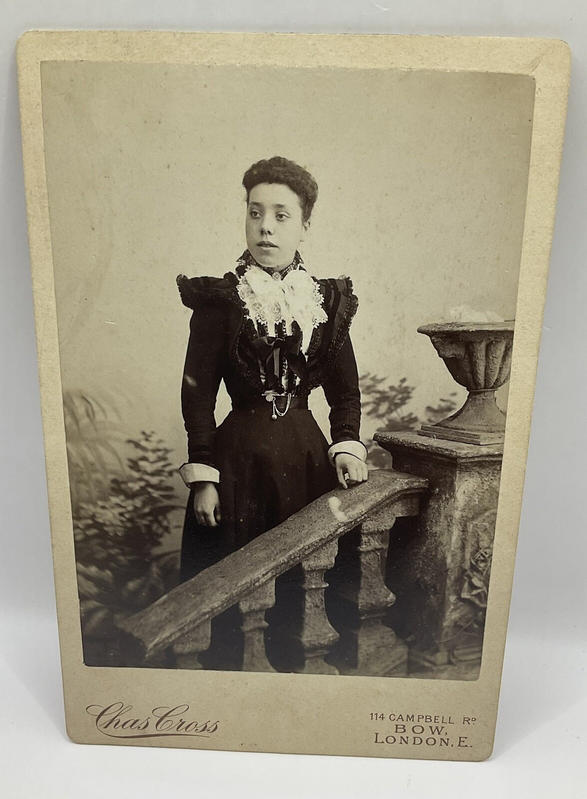 Cabinet Card: Cabinet Card: Photograph, Woman, possibly of Ethnic Origin, in Elegant Attire.: catalogue image 1