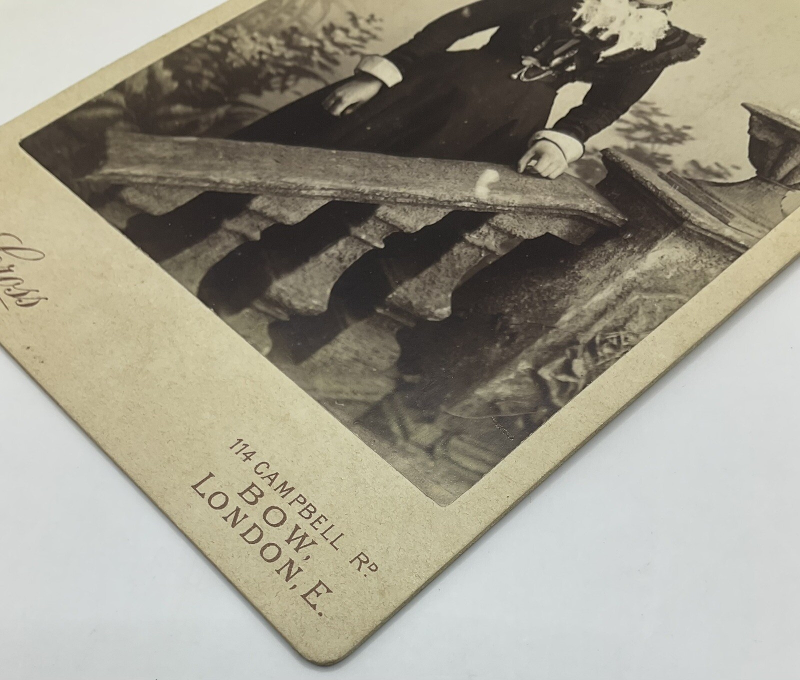 Cabinet Card: Cabinet Card: Photograph, Woman, possibly of Ethnic Origin, in Elegant Attire.: catalogue image 3