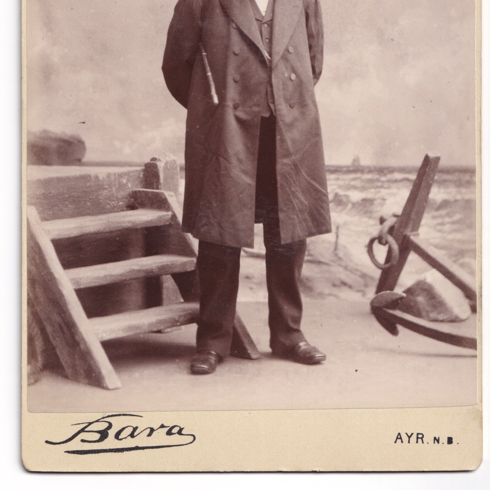 Cabinet Card: Cabinet Card Portrait of Isaac Briggs, Wakefield Connection. Bara, AYR. N.B Card: Briggs: catalogue image 7