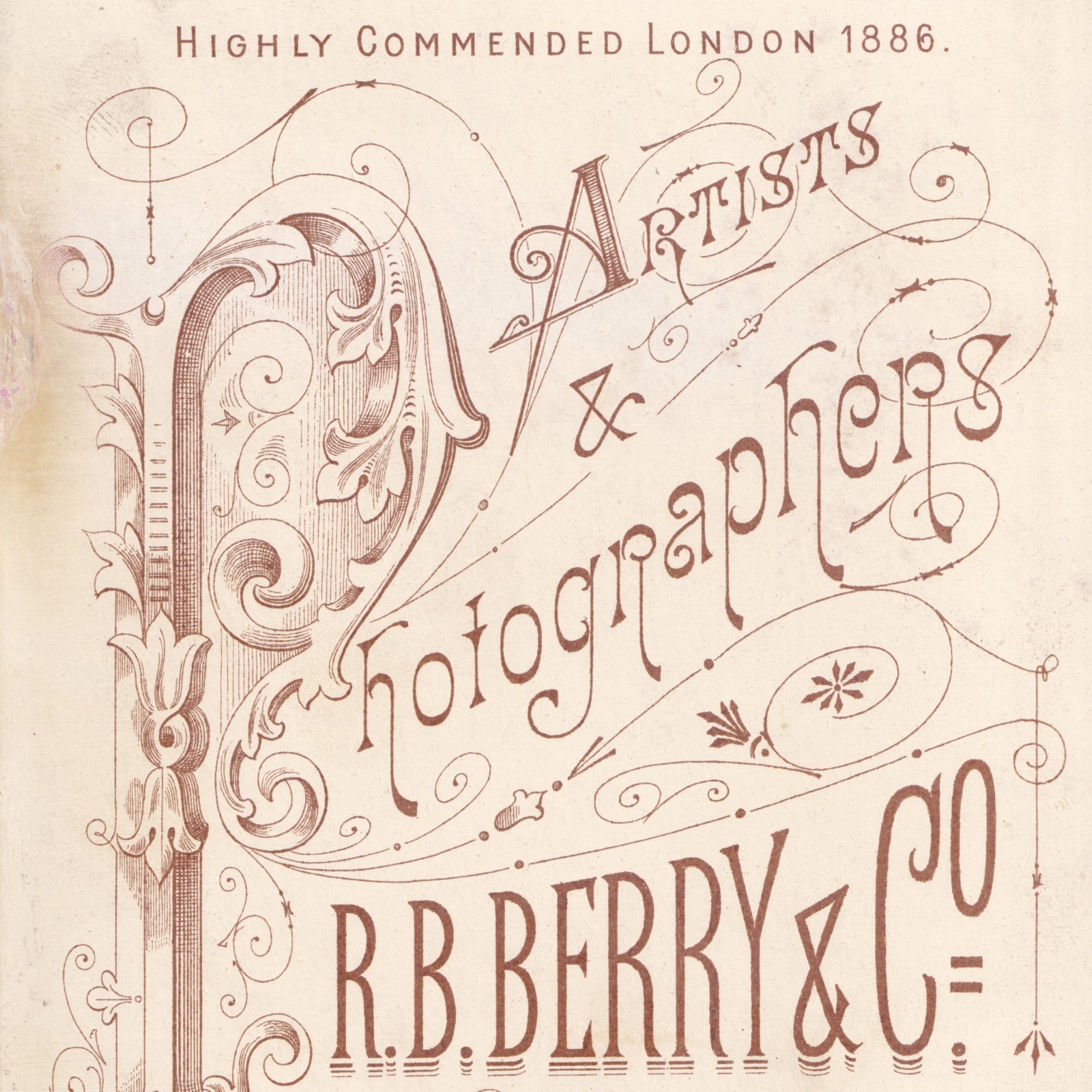 Cabinet Card: Cabinet Card, R.B. Berry & Co, Mosesgate, Nr. Bolton. Older Man and Woman.: catalogue image 16