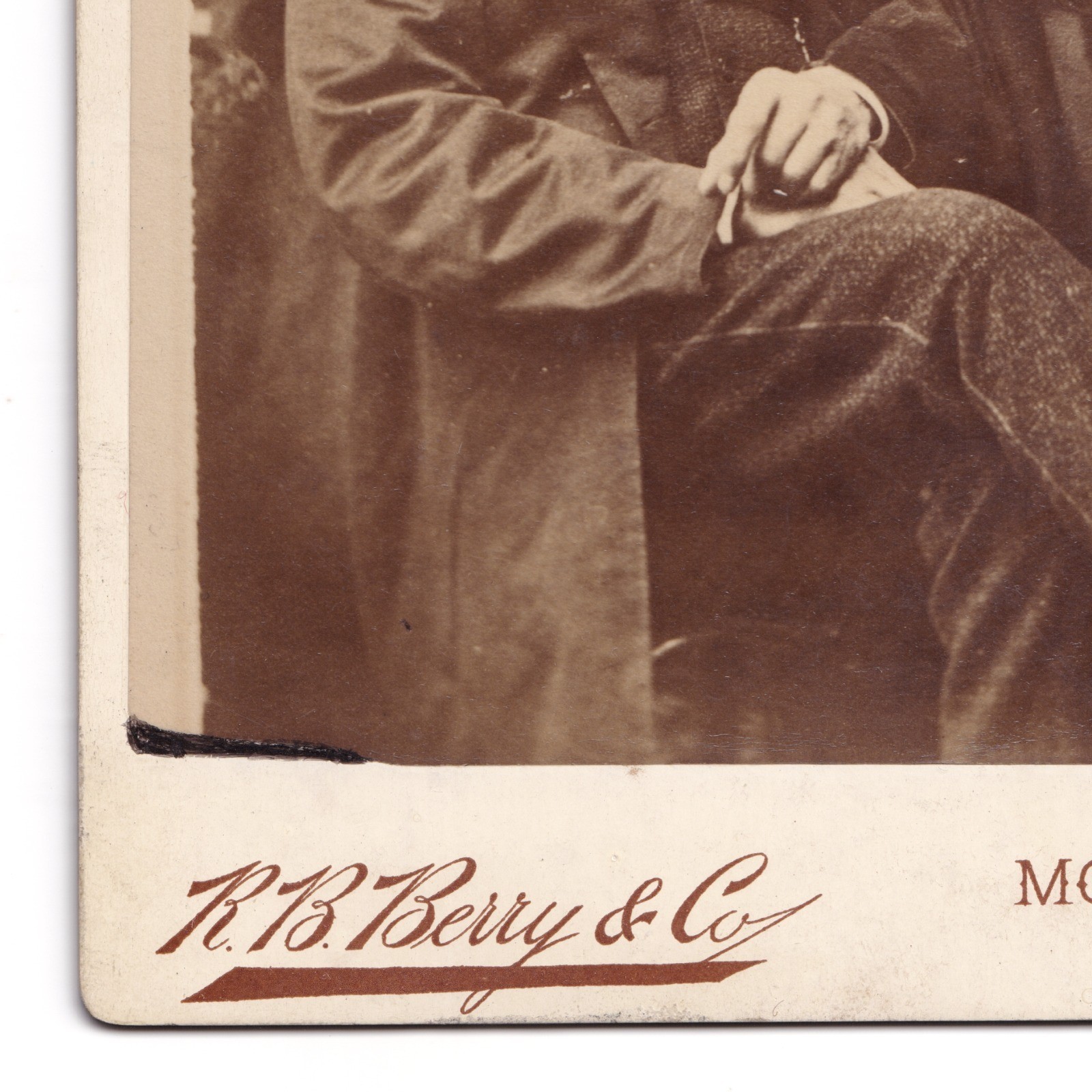 Cabinet Card: Cabinet Card, R.B. Berry & Co, Mosesgate, Nr. Bolton. Older Man and Woman.: catalogue image 7