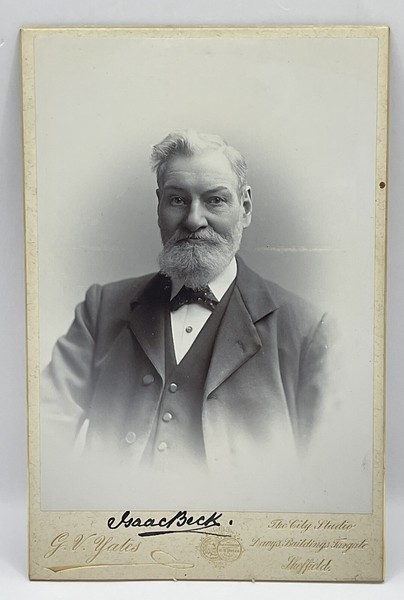 Cabinet Card: Cabinet Card Sheffield Interest, Suited Man with Beard, Possibly an ISSAC BECK.: catalogue image 1