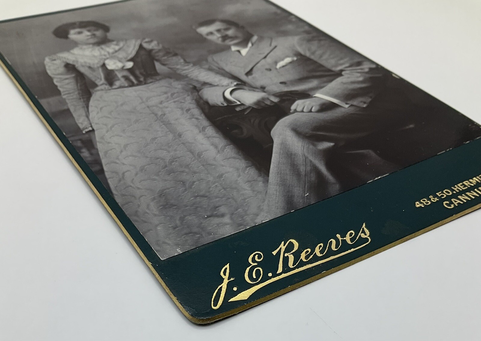 Cabinet Card: Cabinet Card: Smartly Dressed Couple, Man, Woman, Reeves, Canning Town.: catalogue image 2