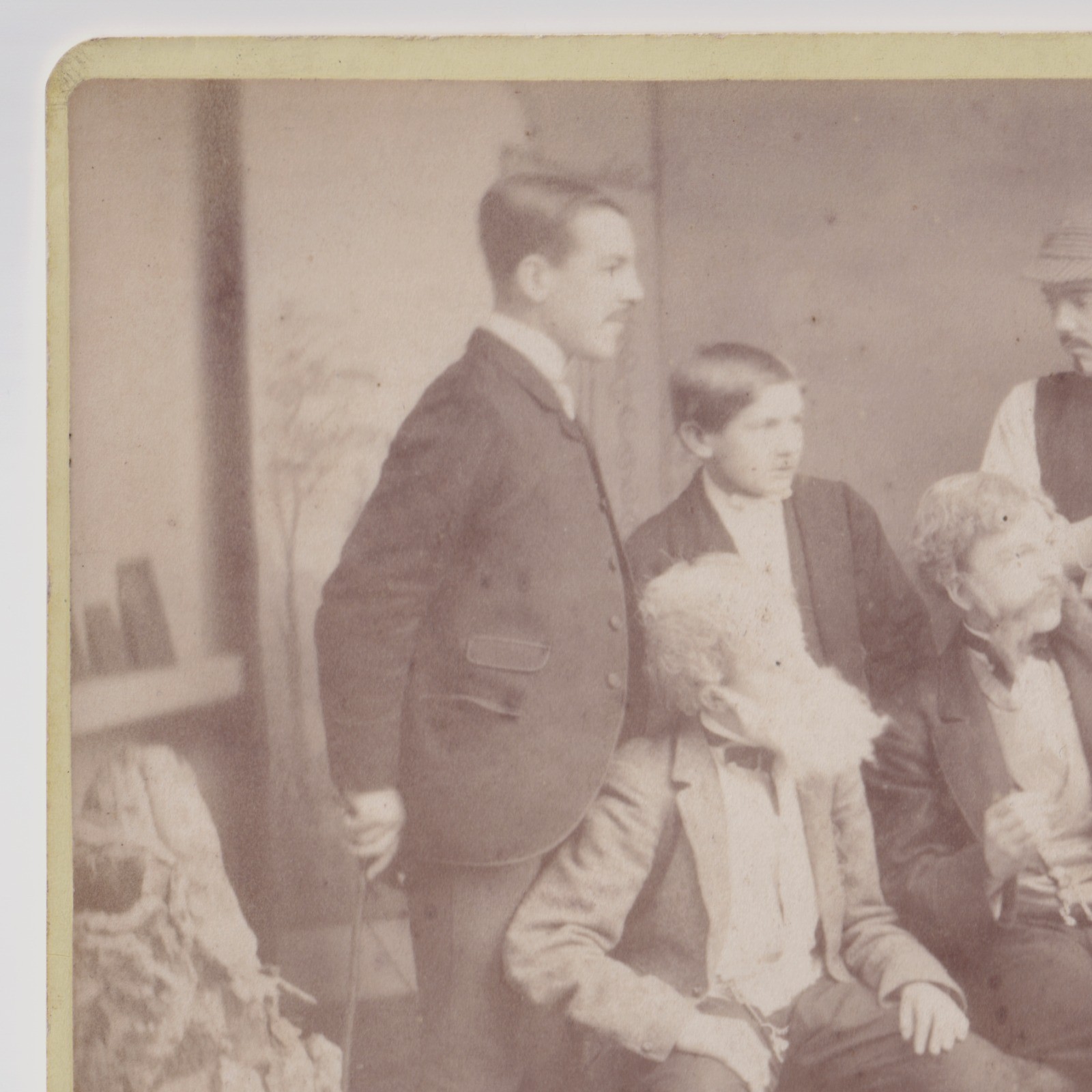 Cabinet Card: Cabinet Card: Theatrical Group Scene. C. Plews Card, Houghton Le Spring.: catalogue image 12