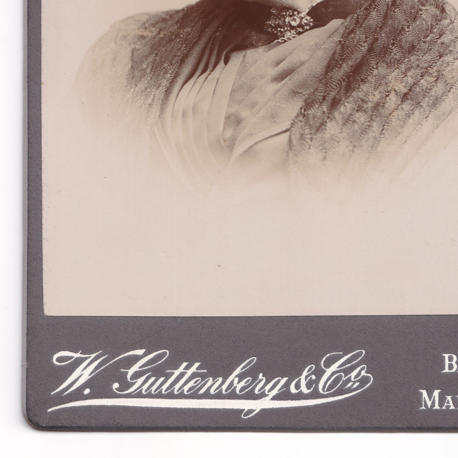 Cabinet Card: Cabinet Card: W. Guttenberg & Co., Bedford and Manchester, Older Woman.: catalogue image 7
