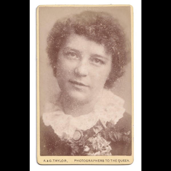 CDV: CDV: A & G Taylor Card, Woman with Short Curly Hair.: catalogue image 1