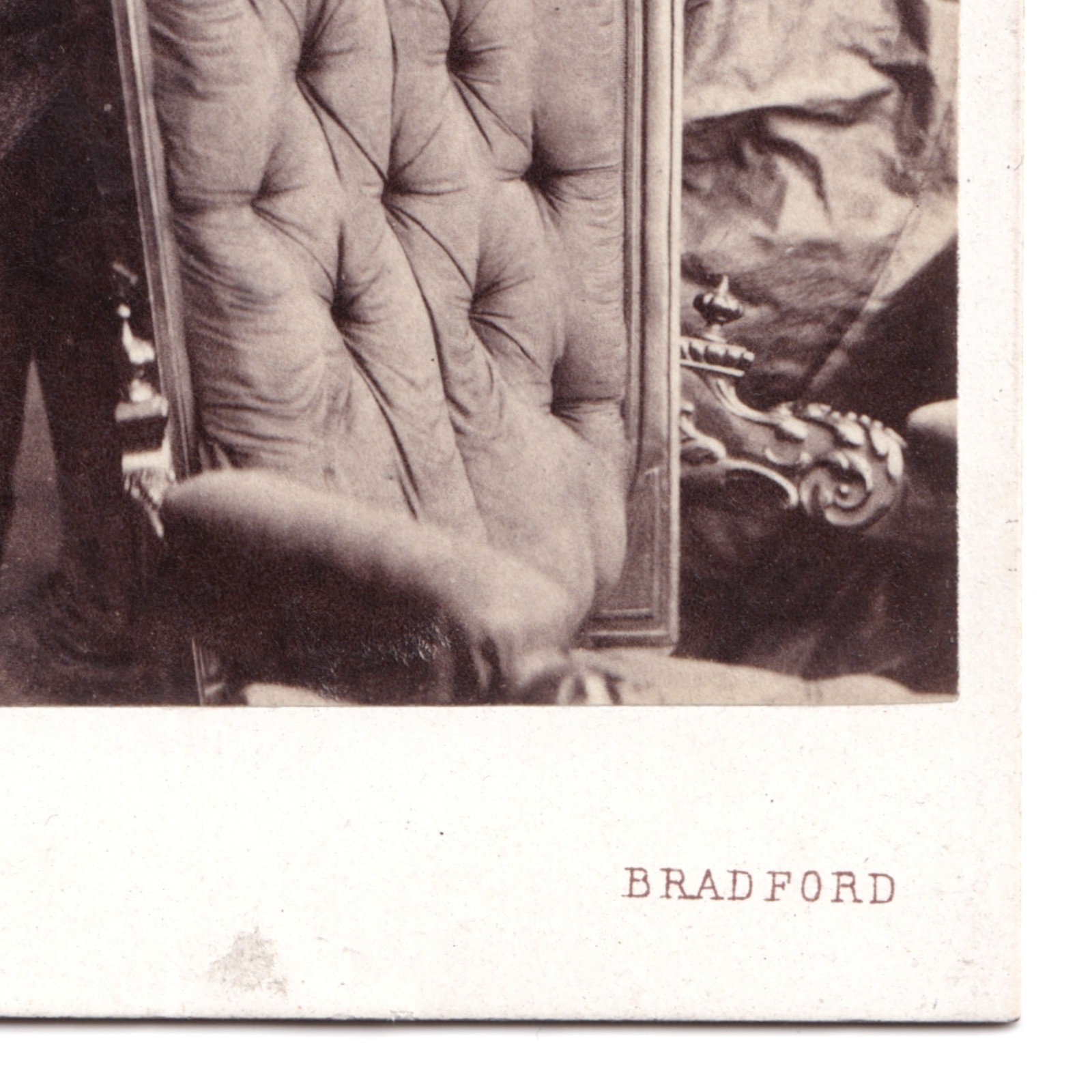 CDV: CDV: Appleton & Co Card, Bradford. Man Leaning On Chair.: catalogue image 9
