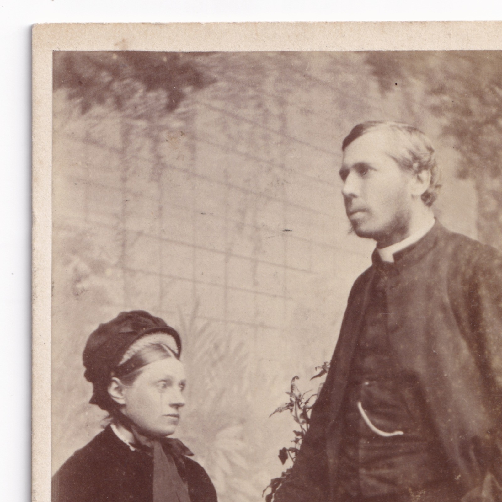 CDV: CDV, Clergyman or Religious Man with Woman. Samuel A. Walker Card. London. 13106: catalogue image 5