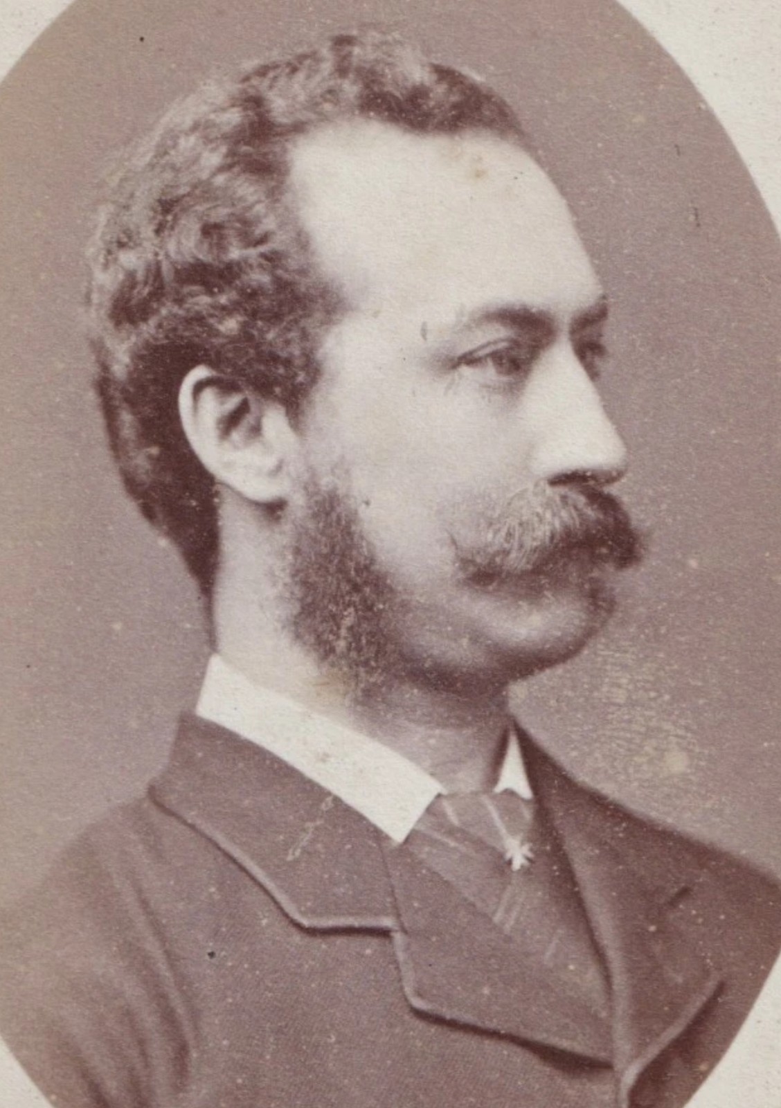 CDV: CDV, Elliott & Fry, Man with Curly Hair, Moustache, Mutton Chops, Numbered 93295: catalogue image 2