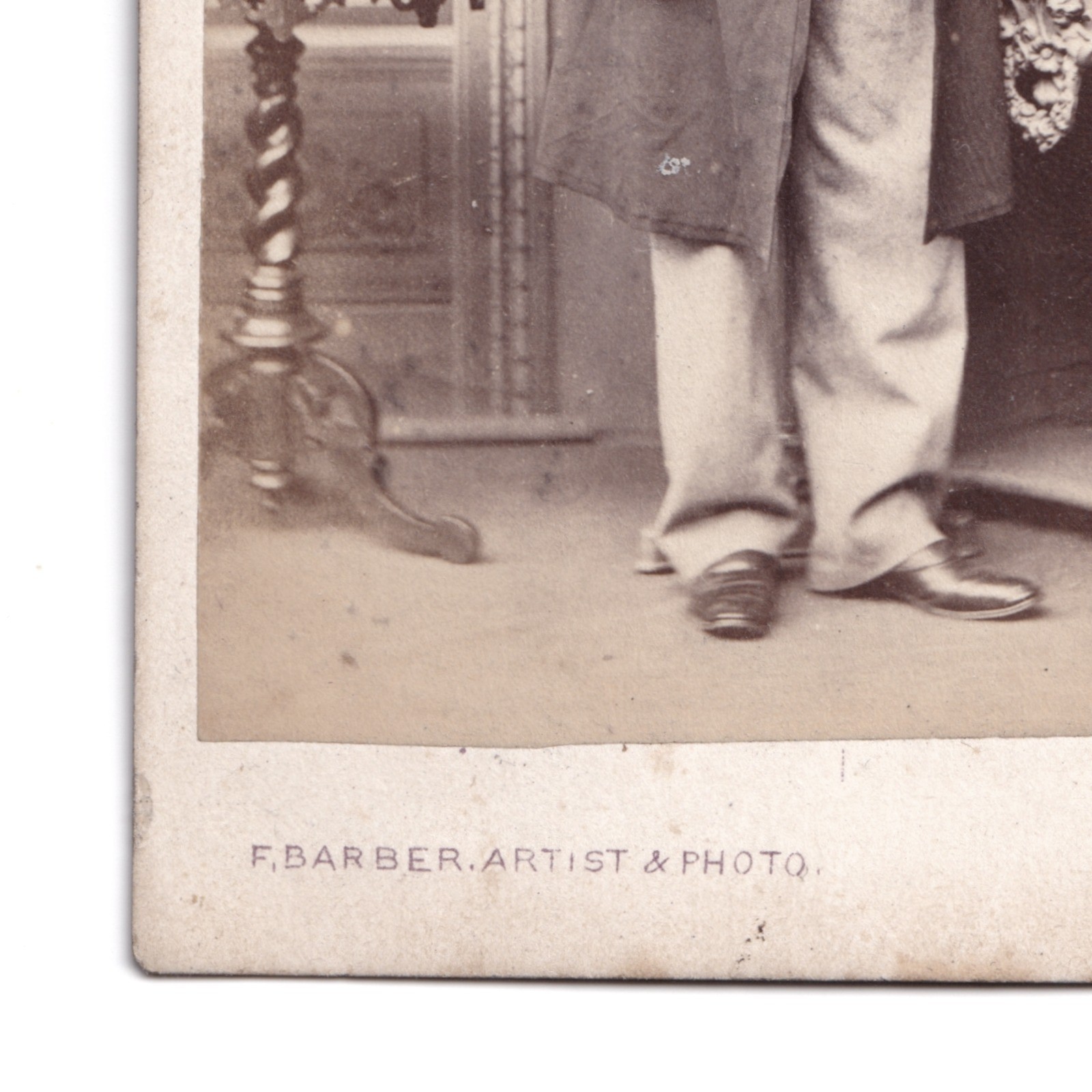 CDV: CDV: F. Barber, Sheffield Card. Bearded Man Stood Beside Ornate Desk.: catalogue image 10