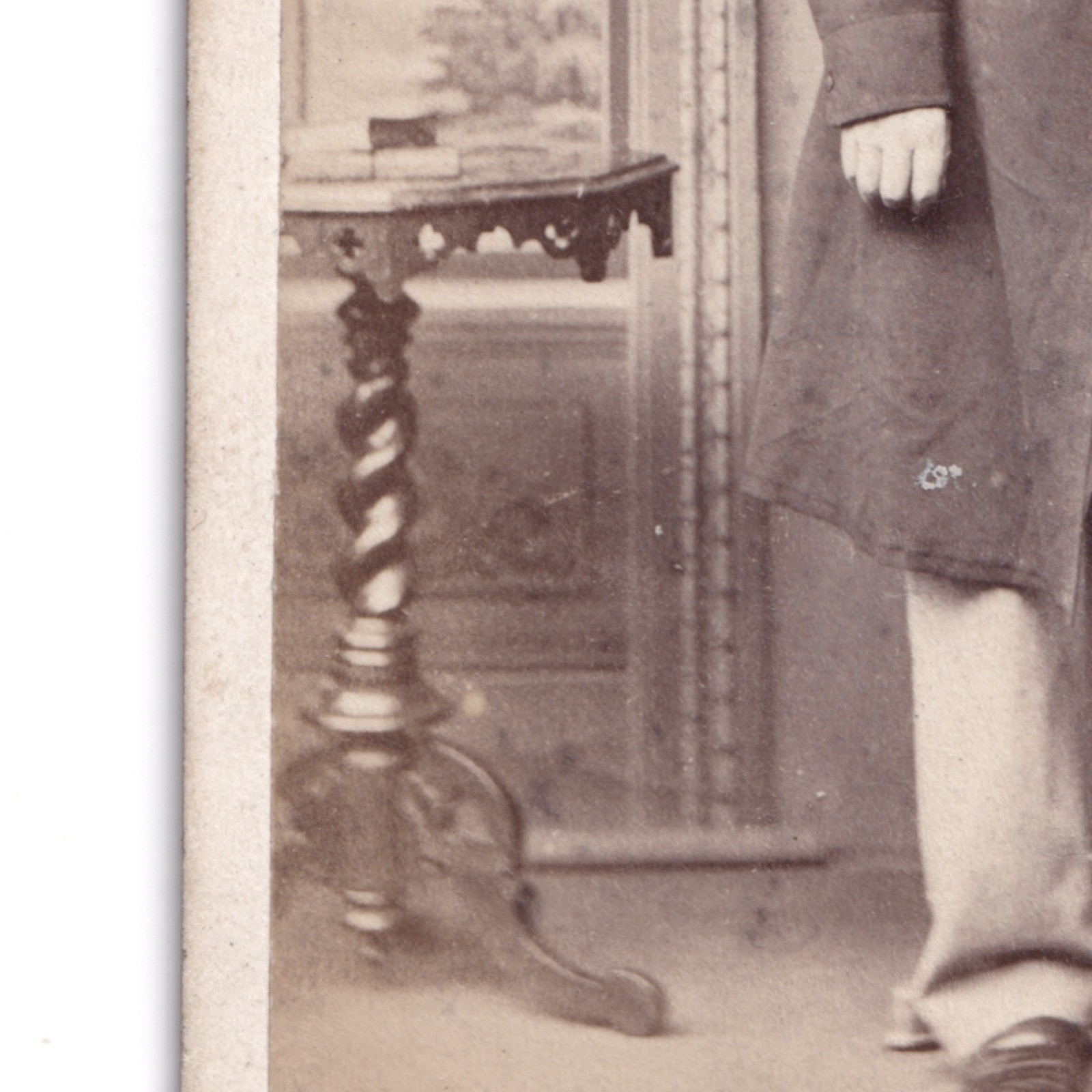 CDV: CDV: F. Barber, Sheffield Card. Bearded Man Stood Beside Ornate Desk.: catalogue image 3