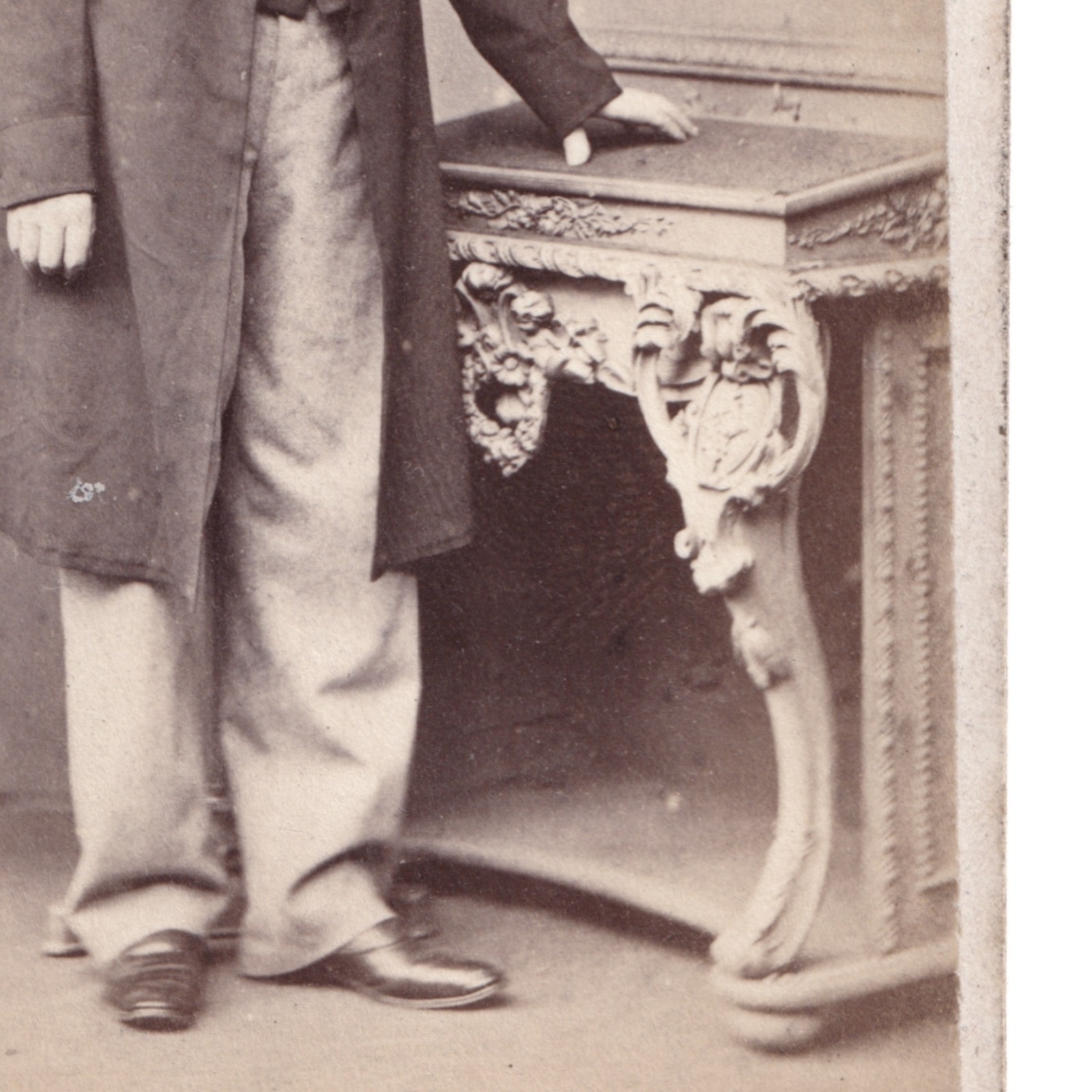 CDV: CDV: F. Barber, Sheffield Card. Bearded Man Stood Beside Ornate Desk.: catalogue image 4