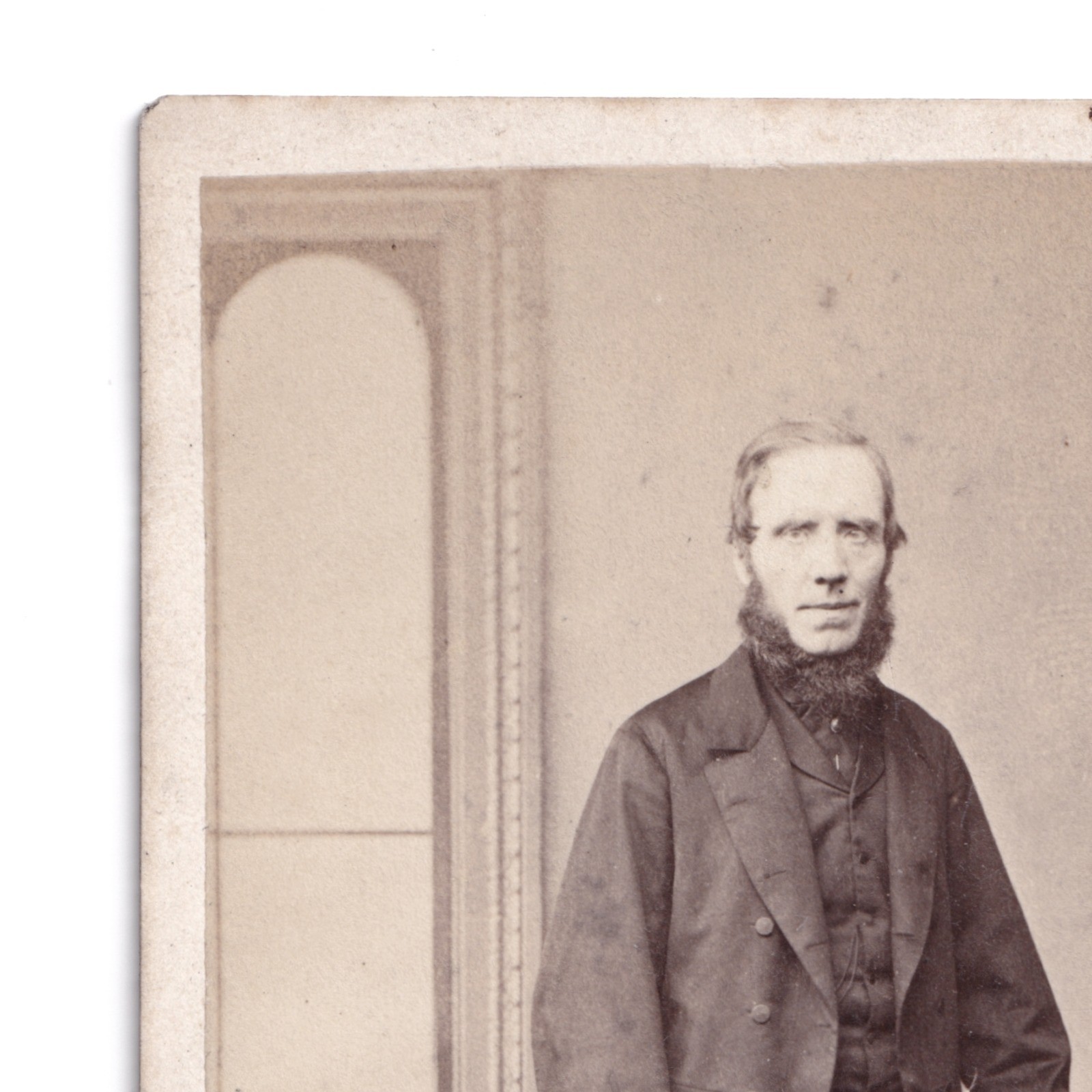 CDV: CDV: F. Barber, Sheffield Card. Bearded Man Stood Beside Ornate Desk.: catalogue image 7