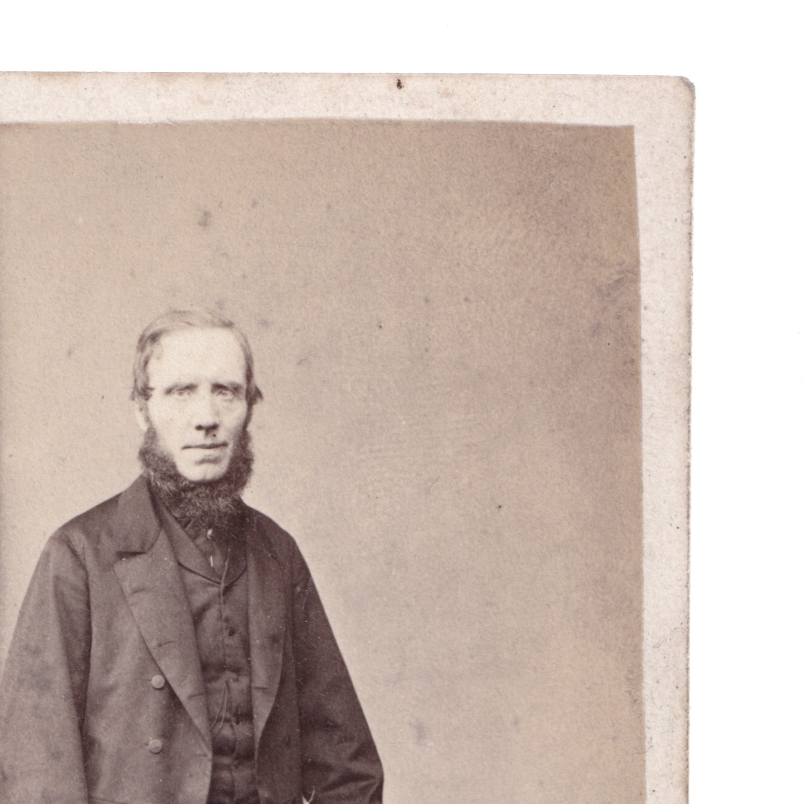 CDV: CDV: F. Barber, Sheffield Card. Bearded Man Stood Beside Ornate Desk.: catalogue image 8