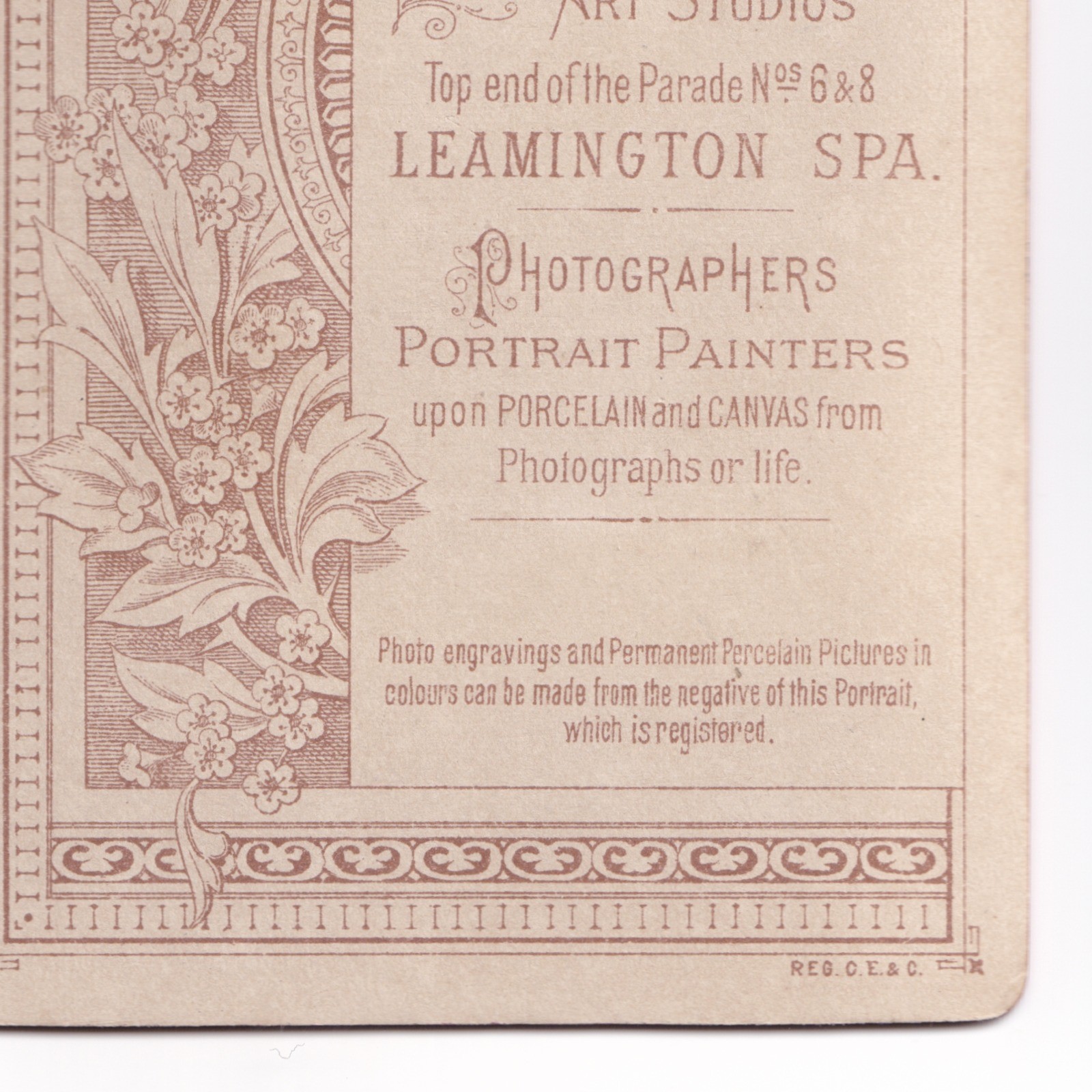 CDV: CDV: Graham's Art Studio Card, Leamington Spa. Young Woman, Head Portrait.: catalogue image 12