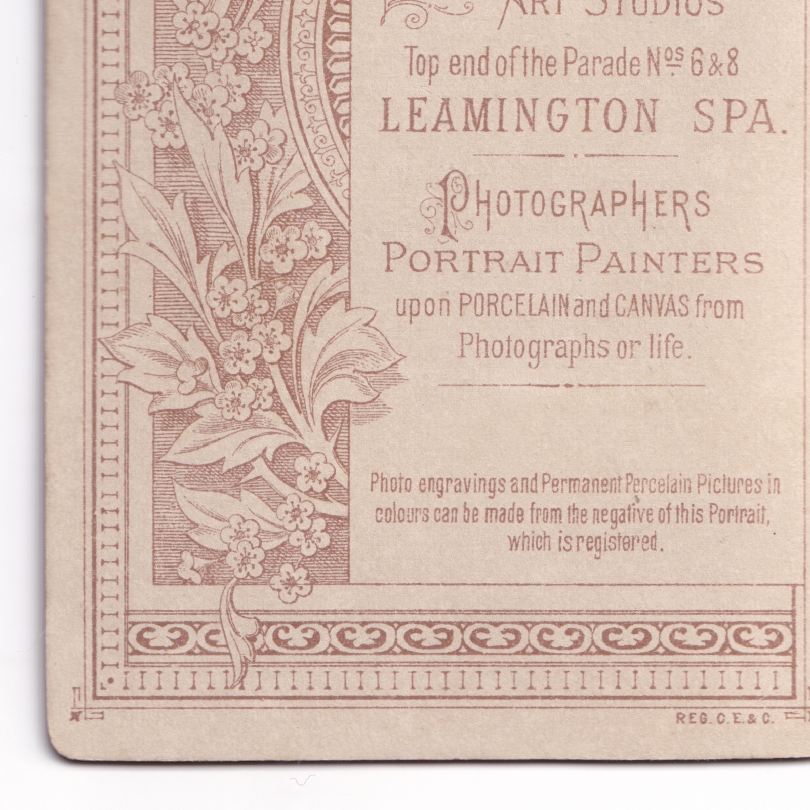 CDV: CDV: Graham's Art Studio Card, Leamington Spa. Young Woman, Head Portrait.: catalogue image 13