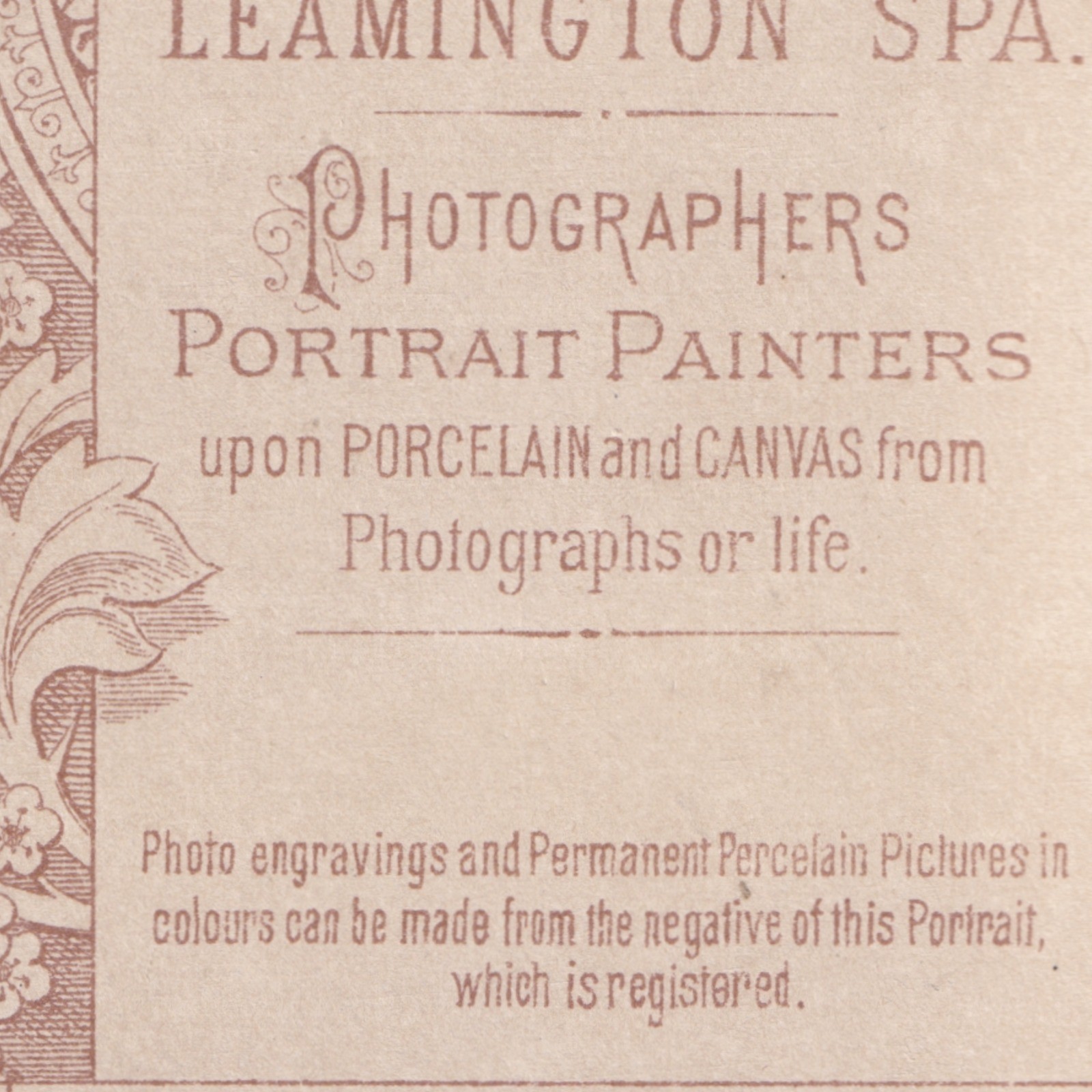 CDV: CDV: Graham's Art Studio Card, Leamington Spa. Young Woman, Head Portrait.: catalogue image 15