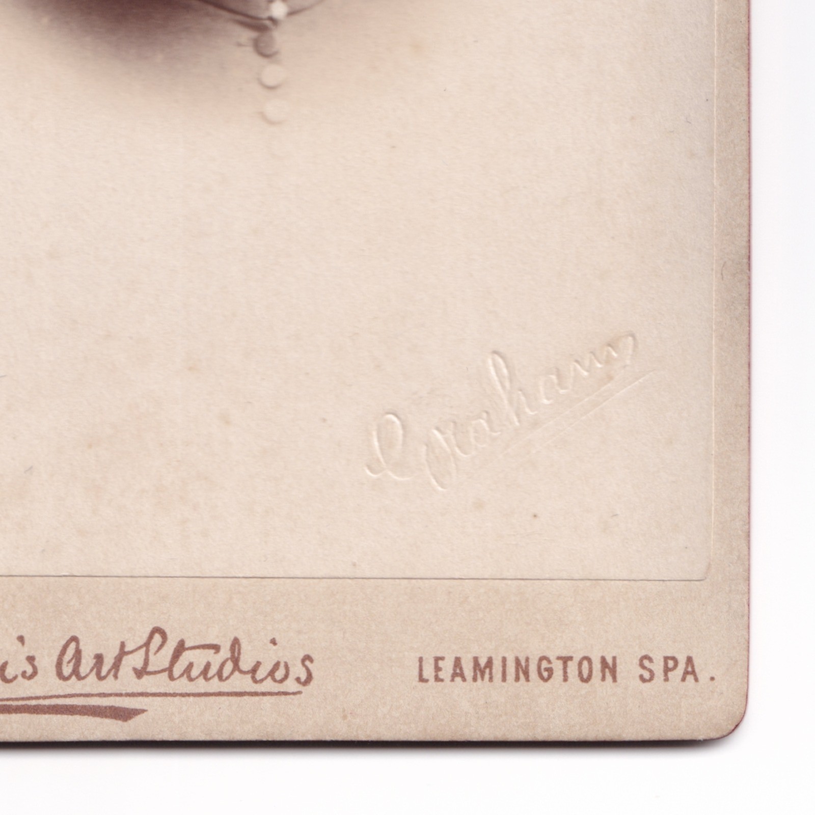 CDV: CDV: Graham's Art Studio Card, Leamington Spa. Young Woman, Head Portrait.: catalogue image 6