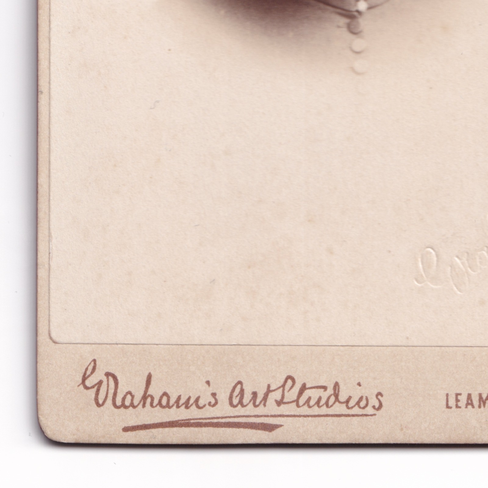 CDV: CDV: Graham's Art Studio Card, Leamington Spa. Young Woman, Head Portrait.: catalogue image 7