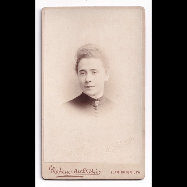 CDV: CDV: Graham's Art Studio Card, Leamington Spa. Young Woman, Head Portrait.: catalogue image 1
