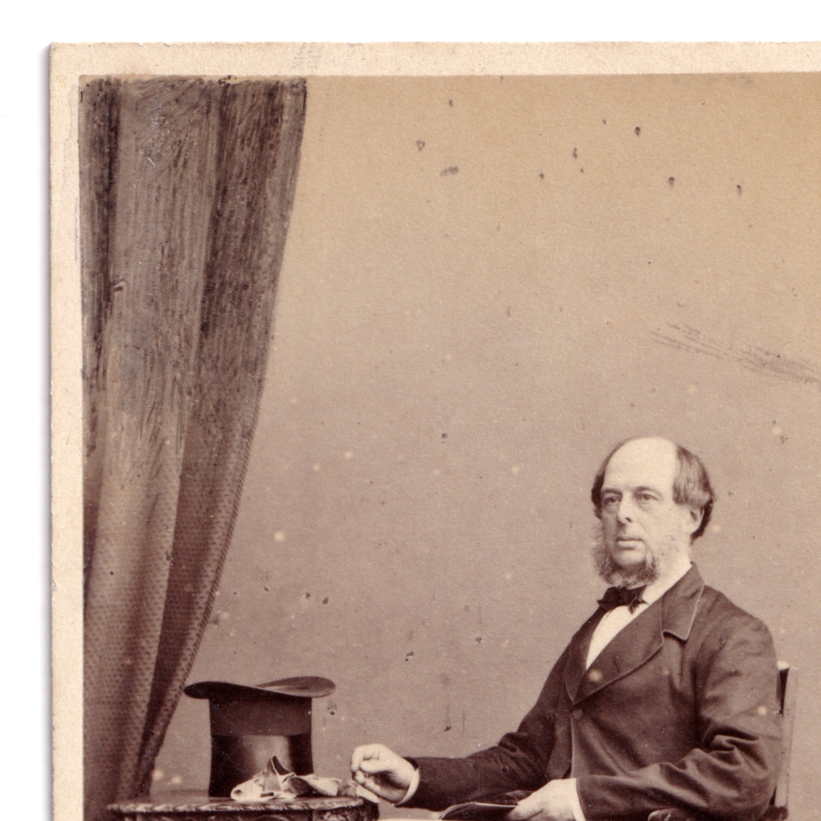 CDV: CDV, H. Lenthall Card, London. Man Seated on Ornate Chair Next to Table.: catalogue image 4