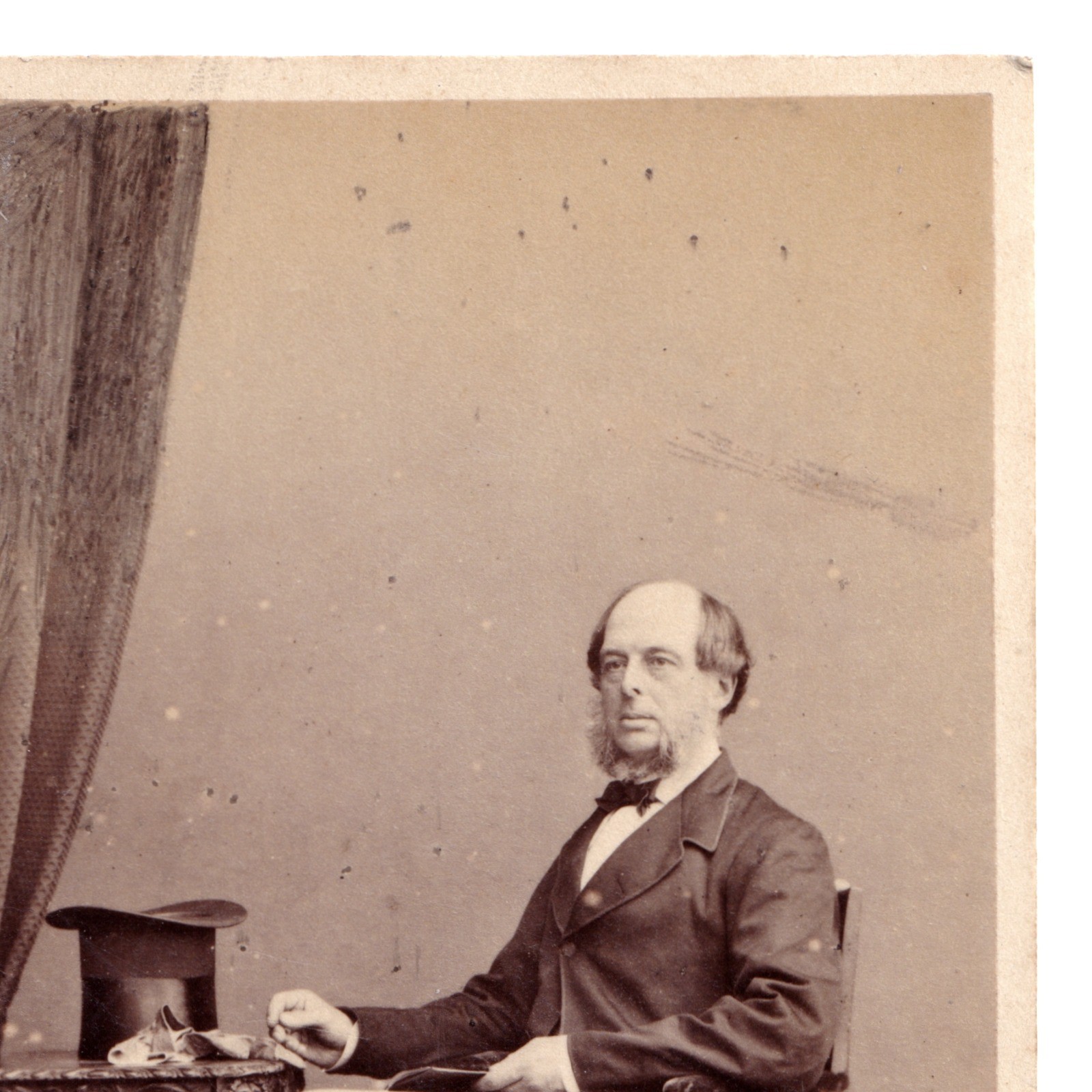 CDV: CDV, H. Lenthall Card, London. Man Seated on Ornate Chair Next to Table.: catalogue image 5