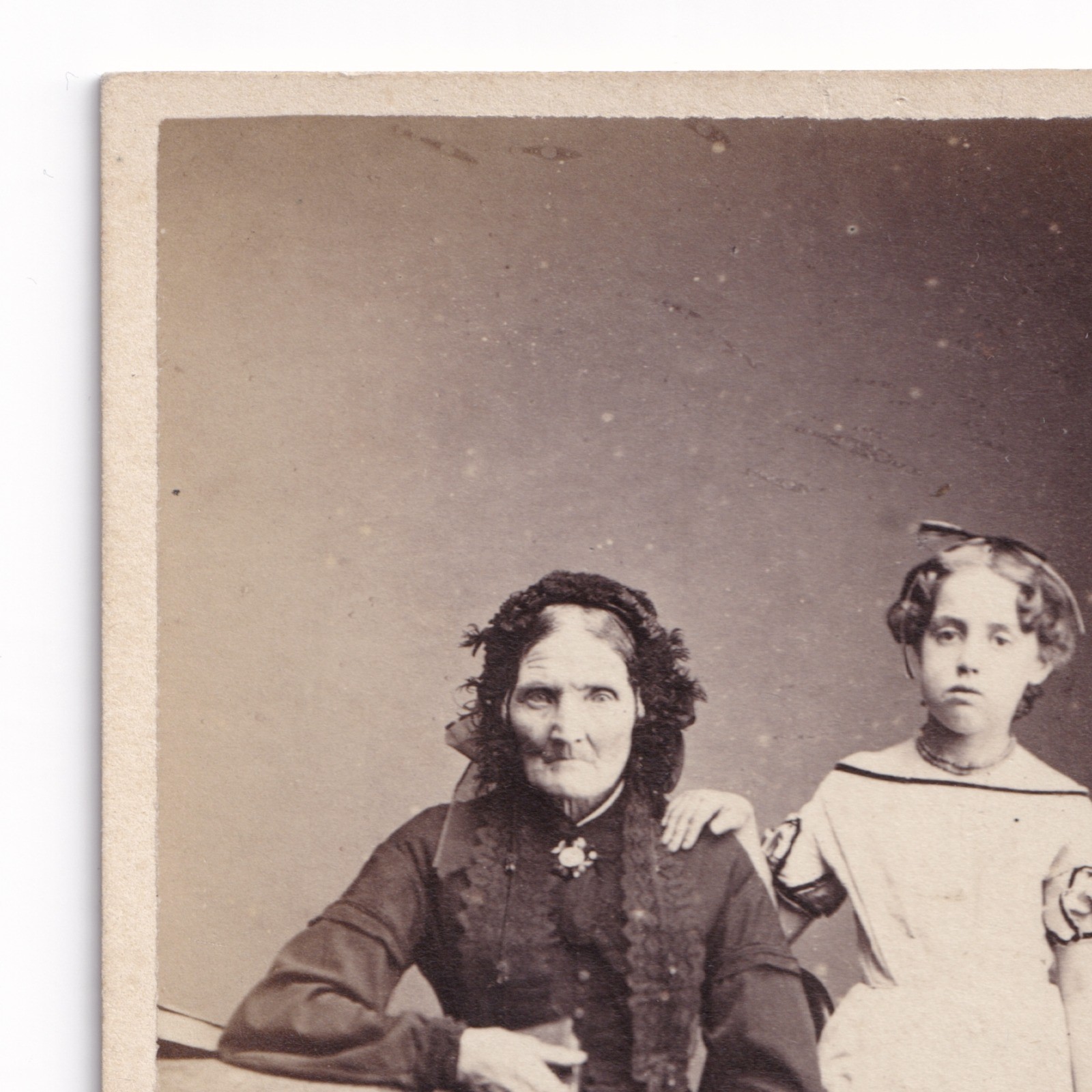 CDV: CDV: Inskip Photo, Scarboro. Older Woman with Young Girl.: catalogue image 5