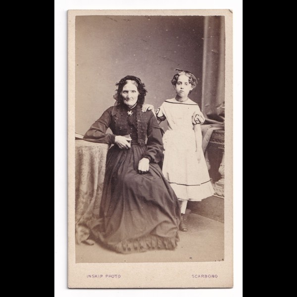 CDV: CDV: Inskip Photo, Scarboro. Older Woman with Young Girl.: catalogue image 1