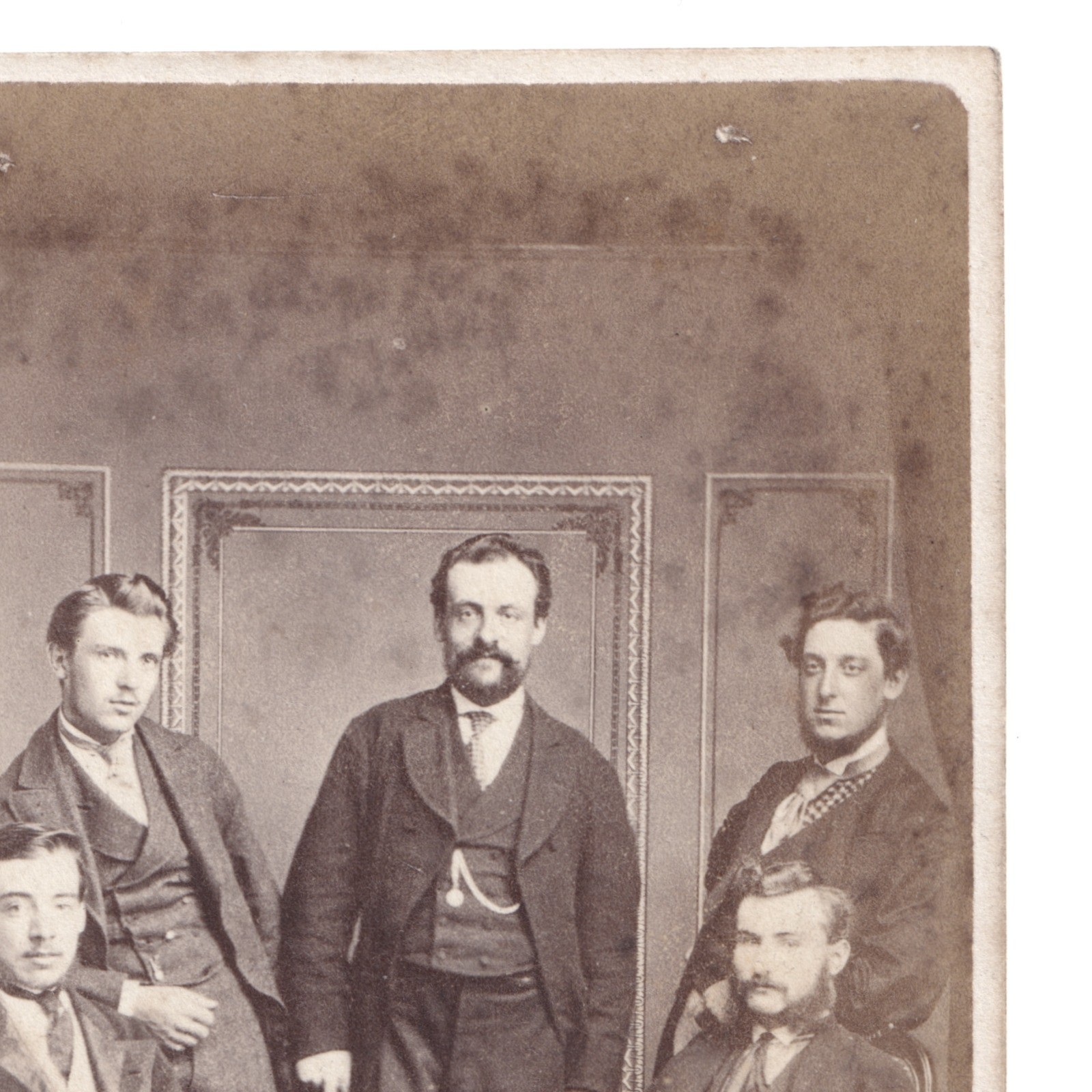 CDV: CDV, J. Daly, Jersey Card. Formal Group Portrait, 5 Men.: catalogue image 9