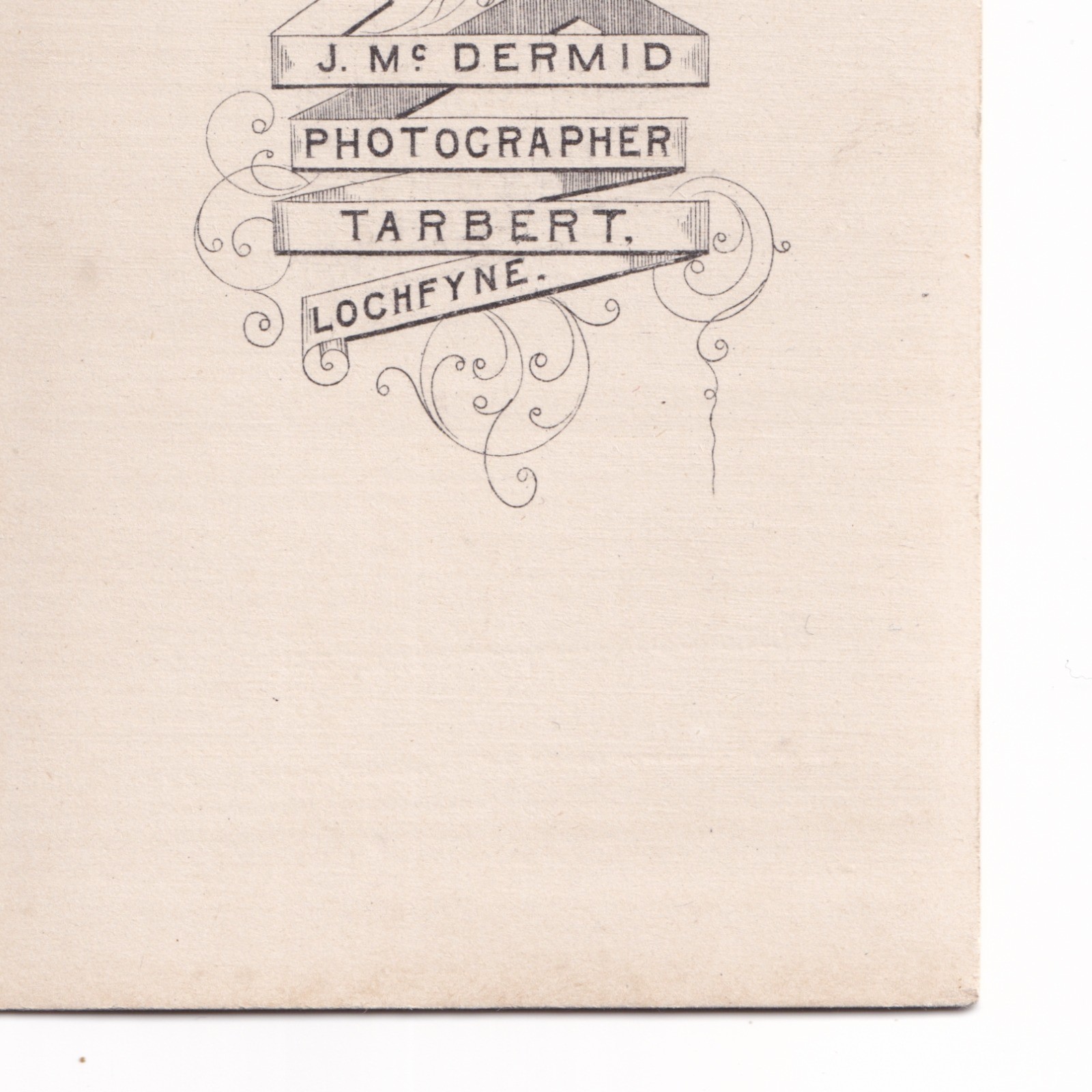 CDV: CDV: J. McDermid Card, Tarbert, Loch Fyne. Young Man, Smartly Dressed.: catalogue image 12