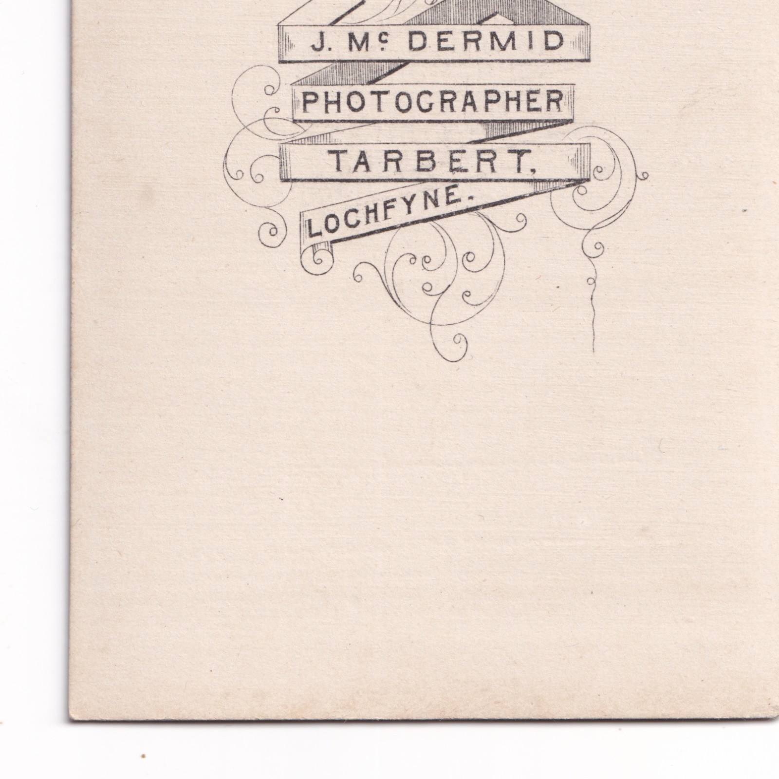 CDV: CDV: J. McDermid Card, Tarbert, Loch Fyne. Young Man, Smartly Dressed.: catalogue image 13