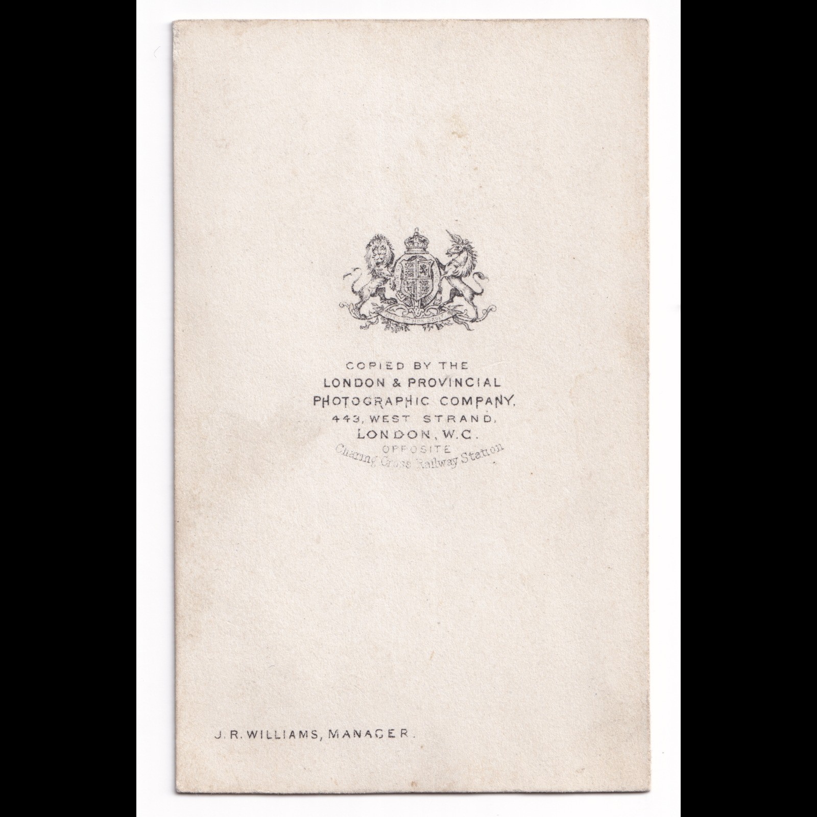 CDV: CDV: London & Provincial. Copied By: Woman in Full Dress.: catalogue image 3