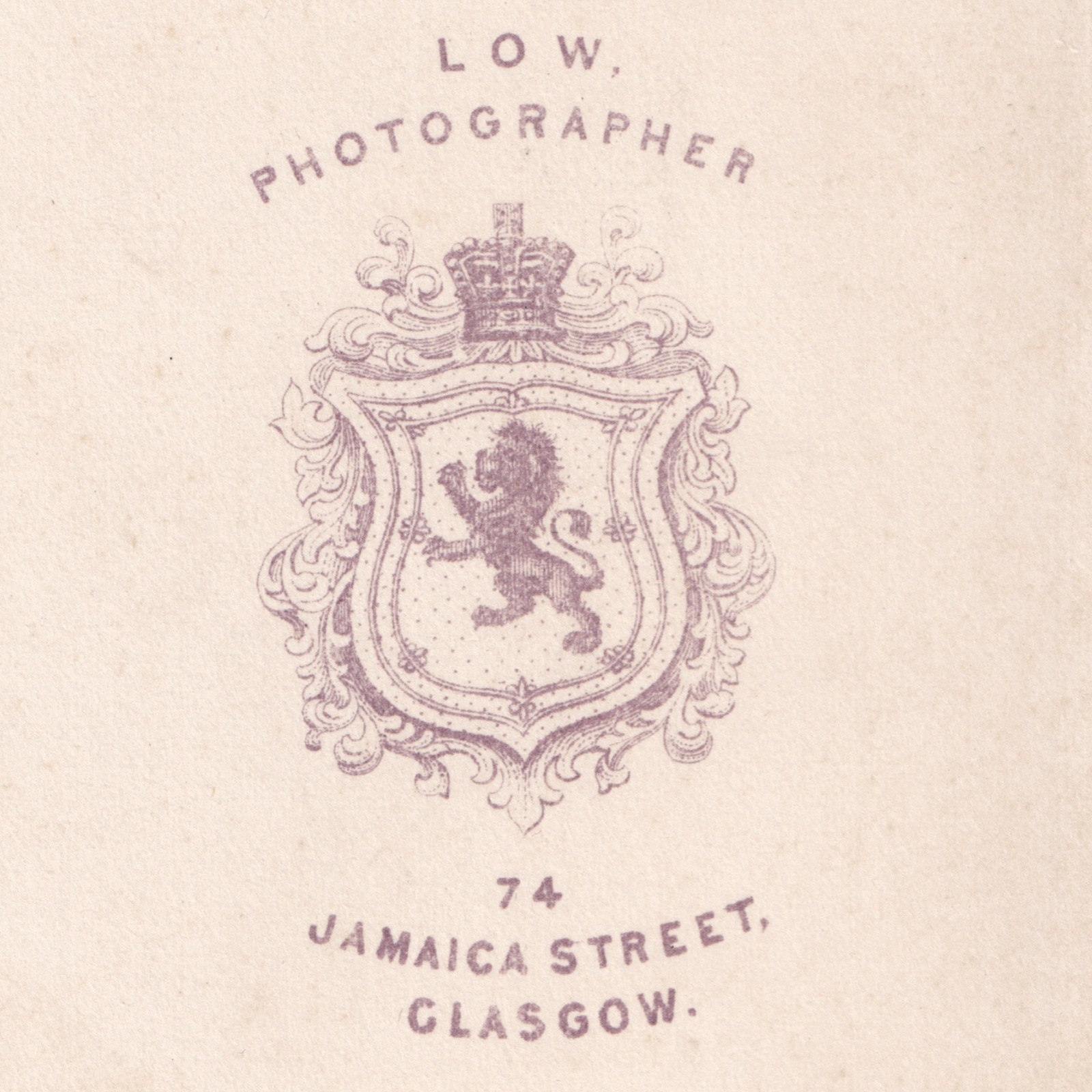 CDV: CDV: Low, Photographer, Glasgow. Young Woman in Dark Dress.: catalogue image 14