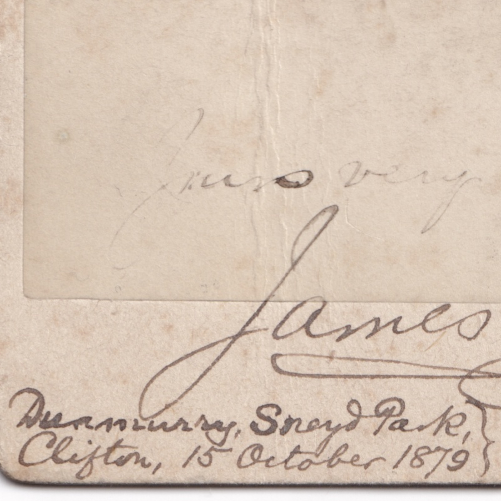 CDV: CDV Male Portrait, Possible ID, James Stewart. Frederick Hopkins, Clifton Card.: catalogue image 6