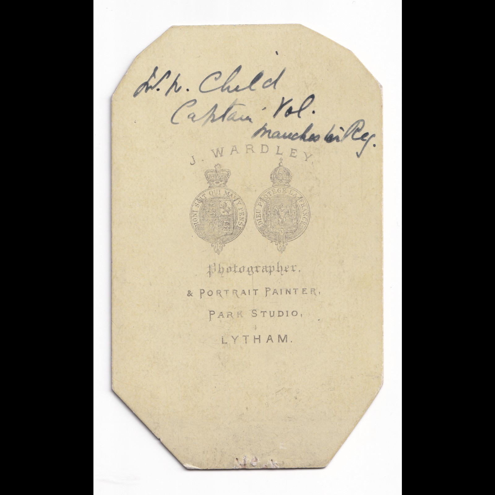 CDV: CDV: Man in Suit, Wardley, Lytham Card. Possibly Manchester Military Related.: catalogue image 10