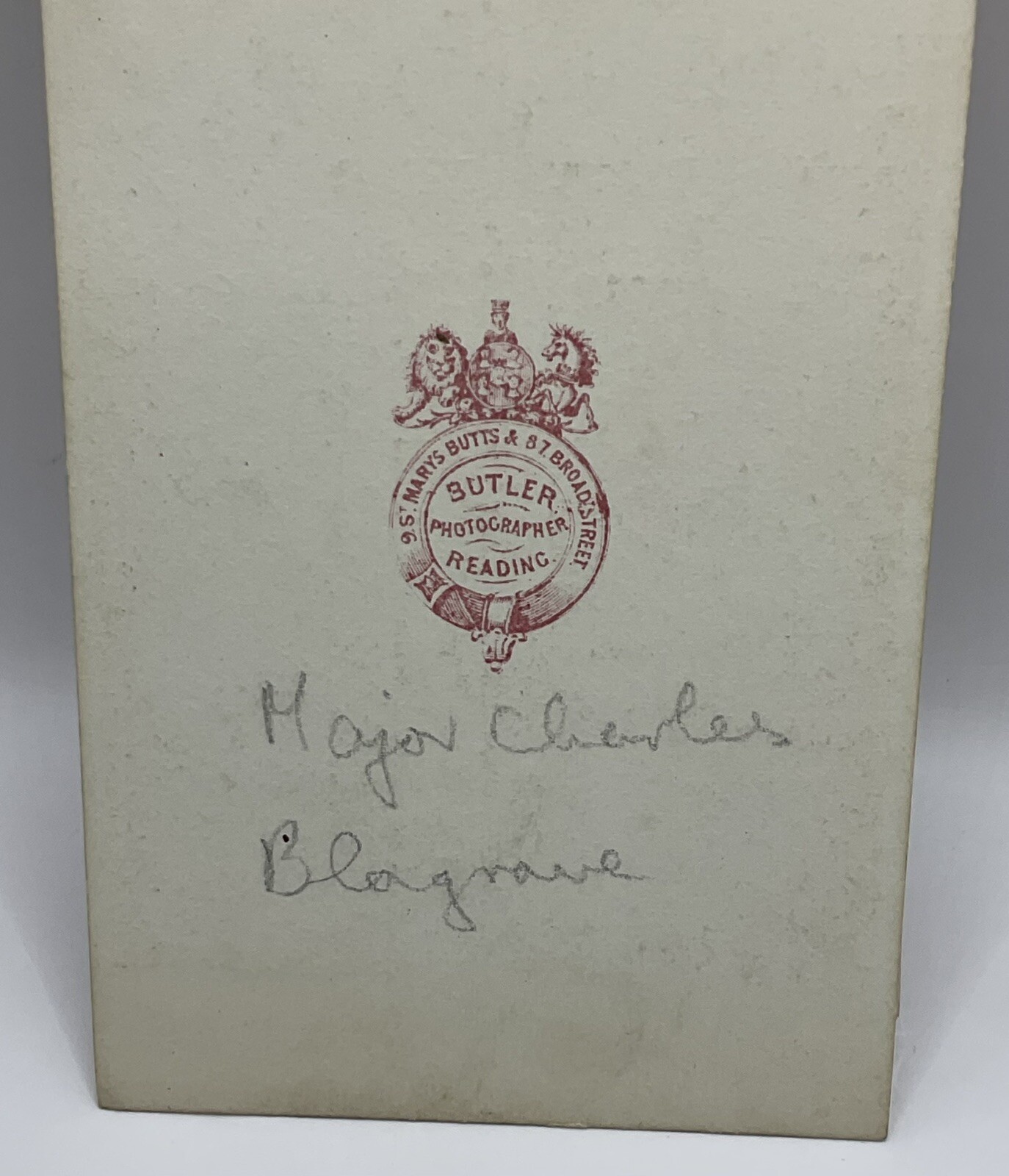 CDV: CDV: Man, Possibly Major Charles Blagrave, Madras Infantry. Please read notes.: catalogue image 17