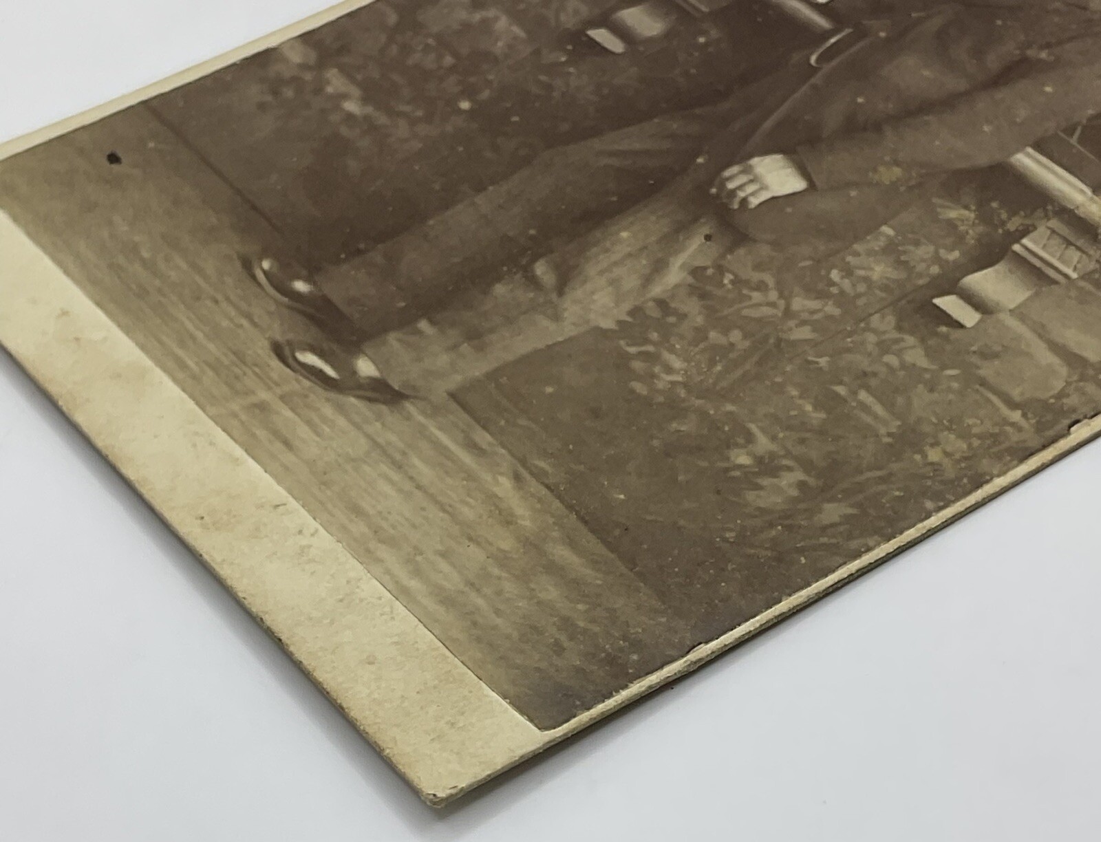 CDV: CDV: Man Standing by a Leaded Window on a Stone Wall. Stuart Brothers, London.: catalogue image 3