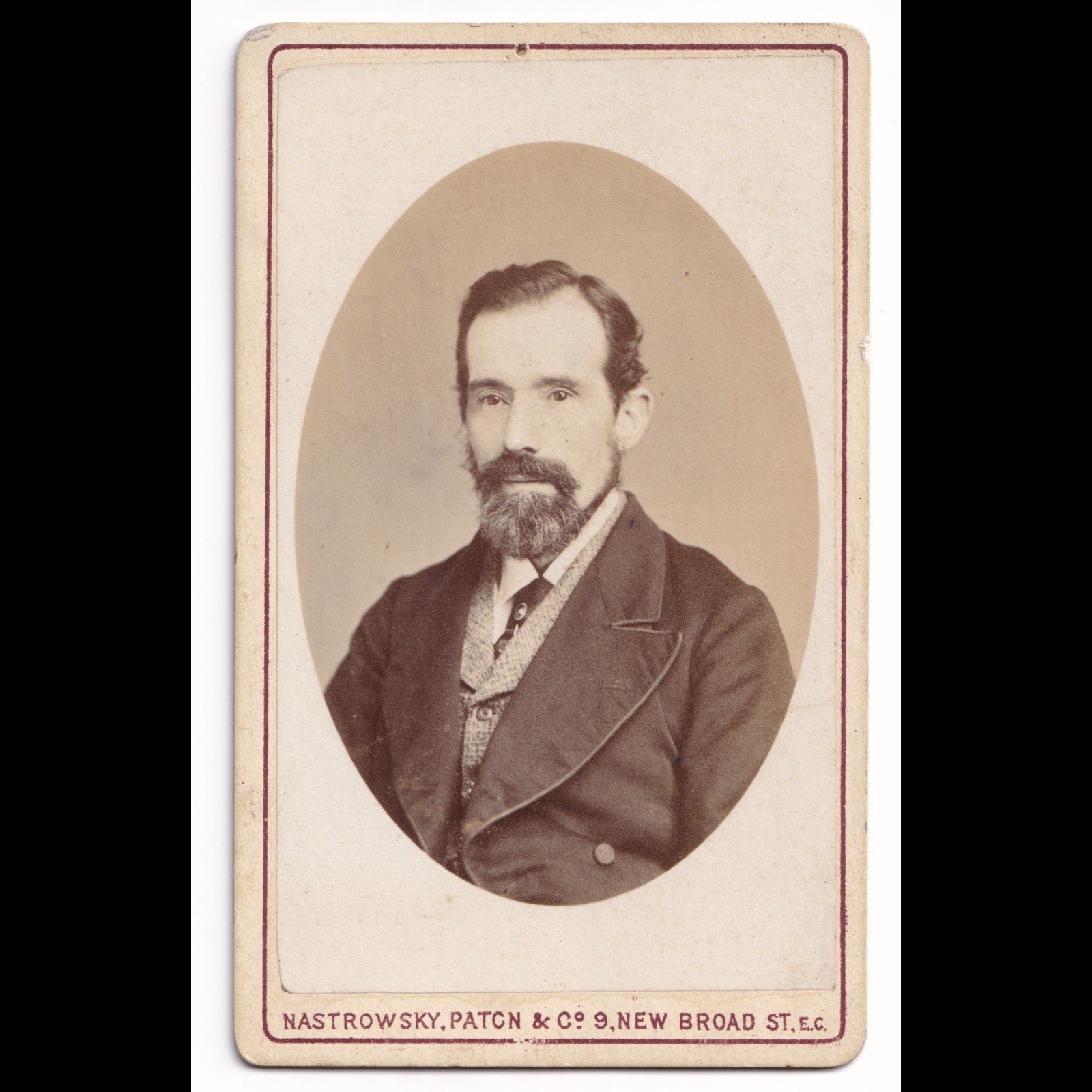 CDV: CDV: Man with Beard, Nastrowsky, Paton & Co Card.: catalogue image 1
